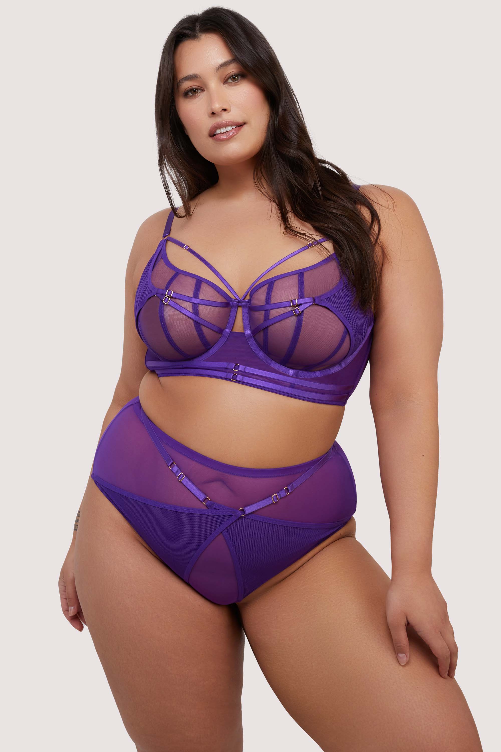 Eddie Purple Crossover Thong - Image 4