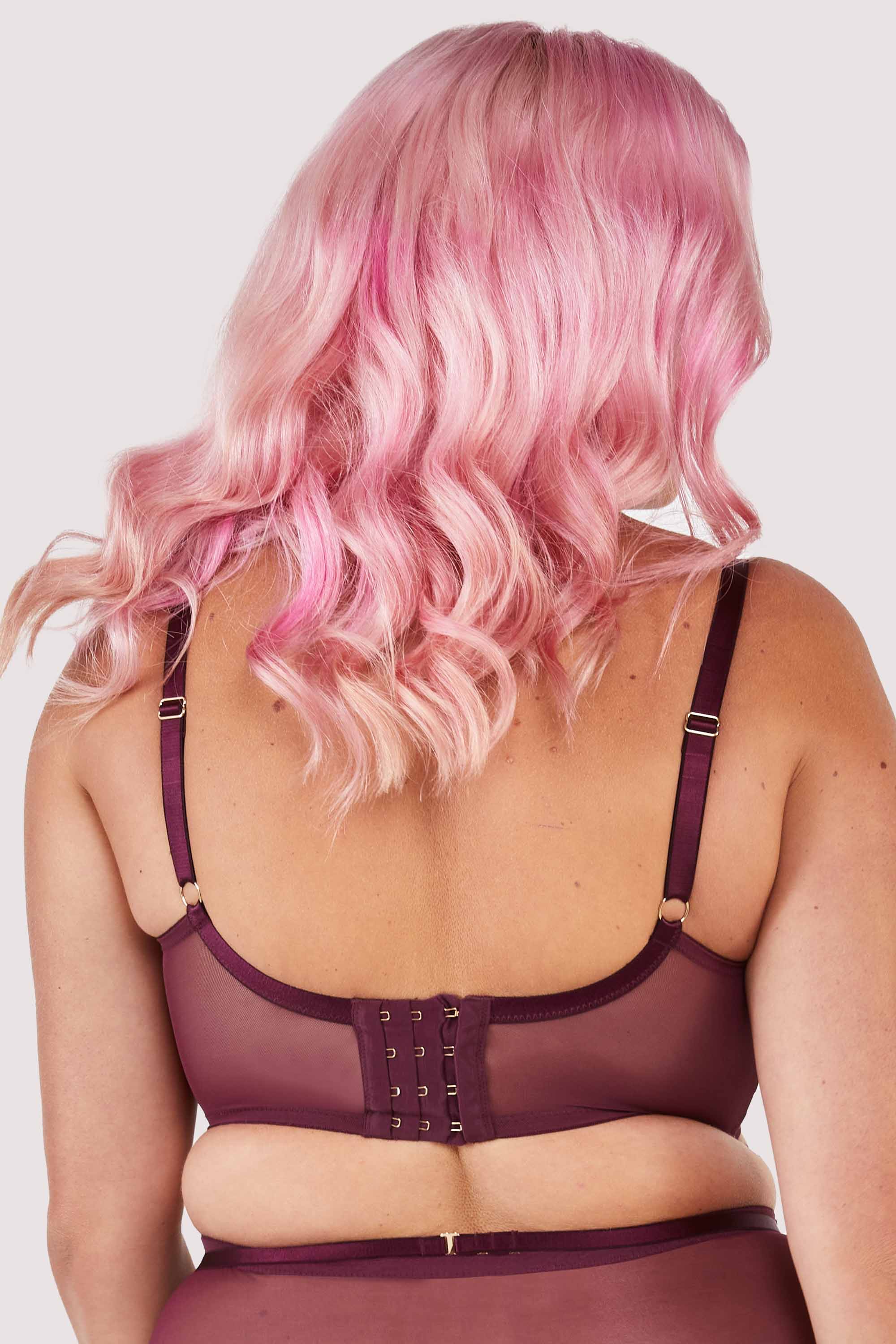 Eddie Wine Crossover Balconette Bra - Image 7