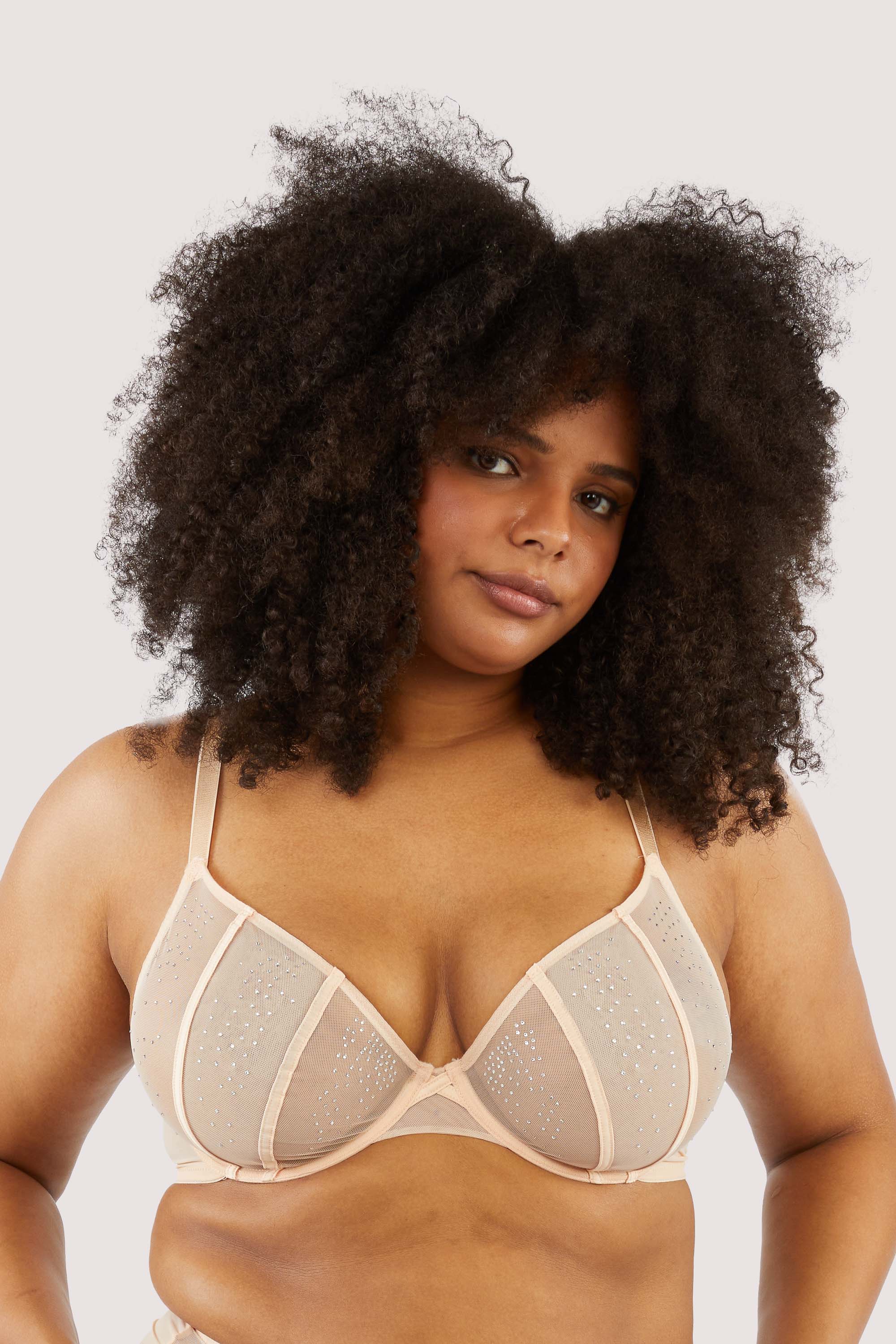 Nola Toffee Diamante Studded Bra - Image 10