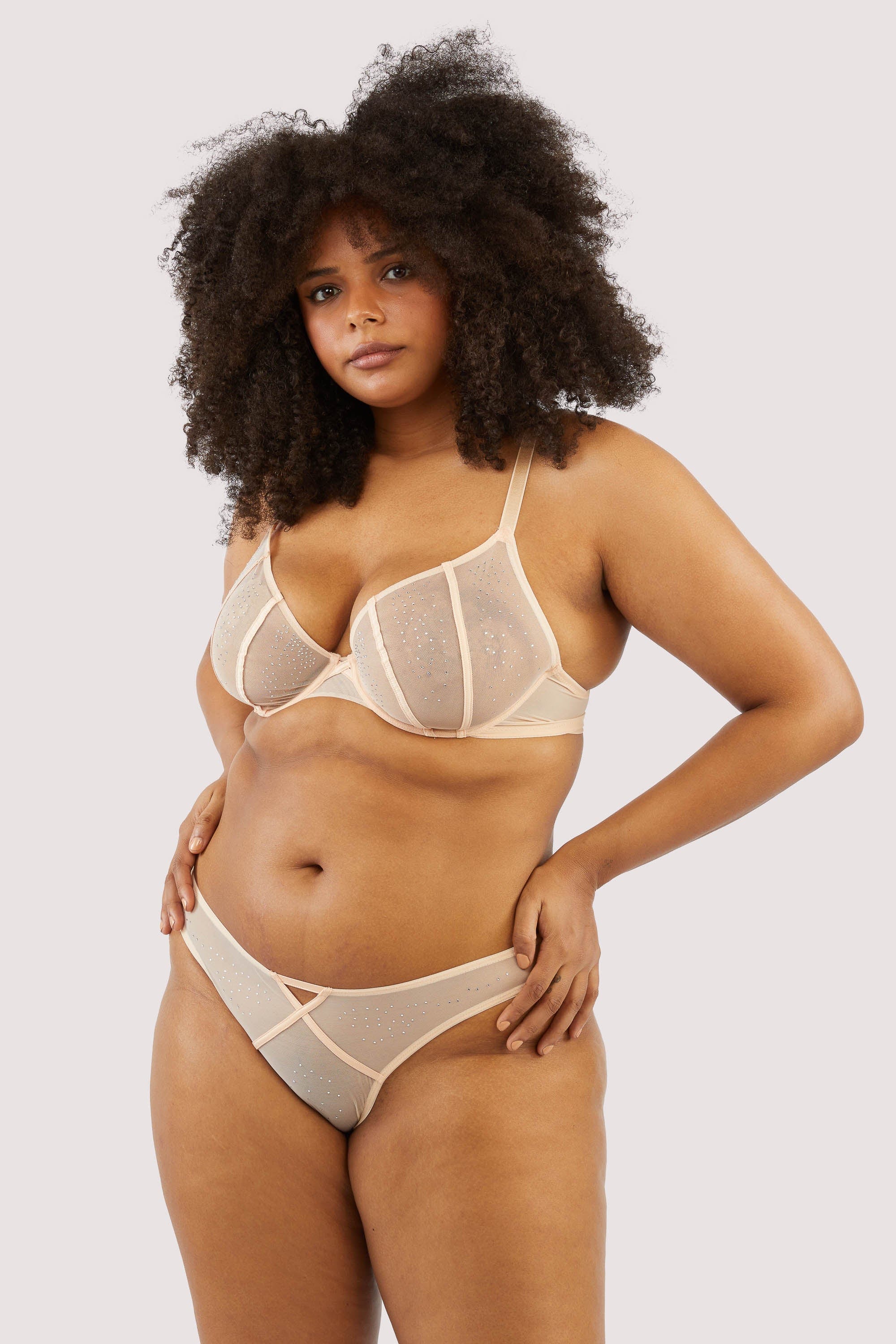 Nola Toffee Diamante Studded Bra - Image 12