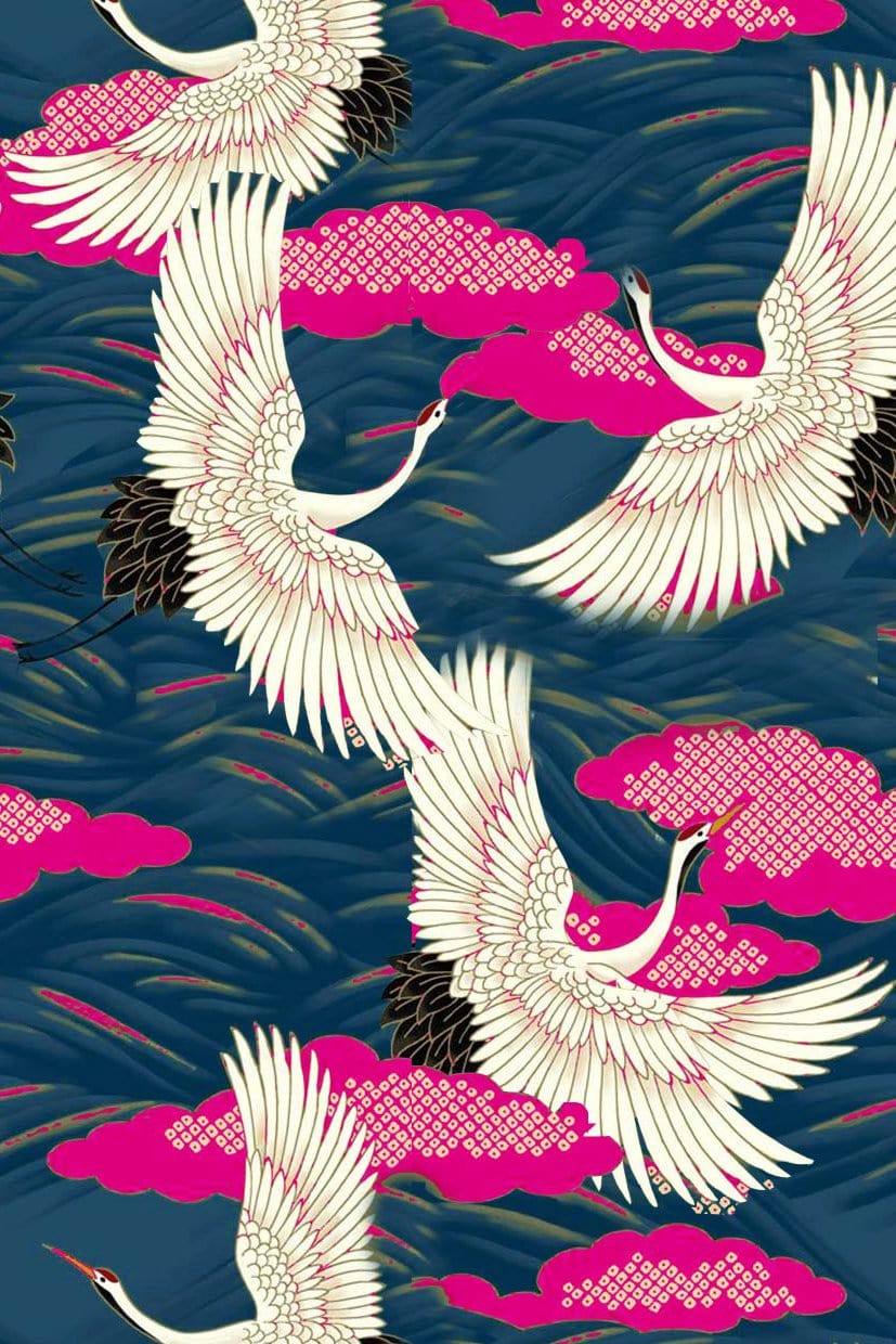 Pink Crane Face Mask - Image 4