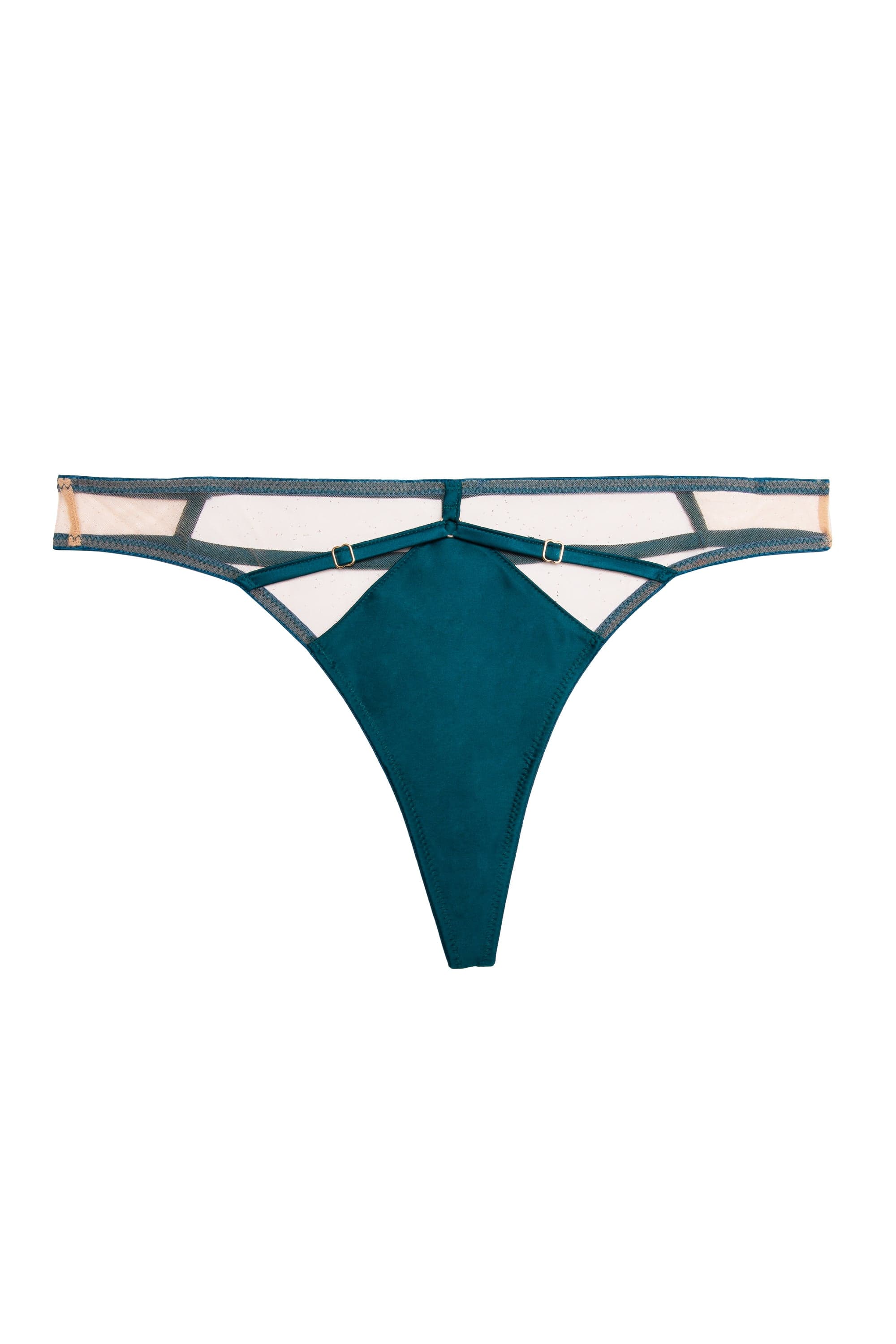 Ramona Teal Caged Open Back Thong - Image 6