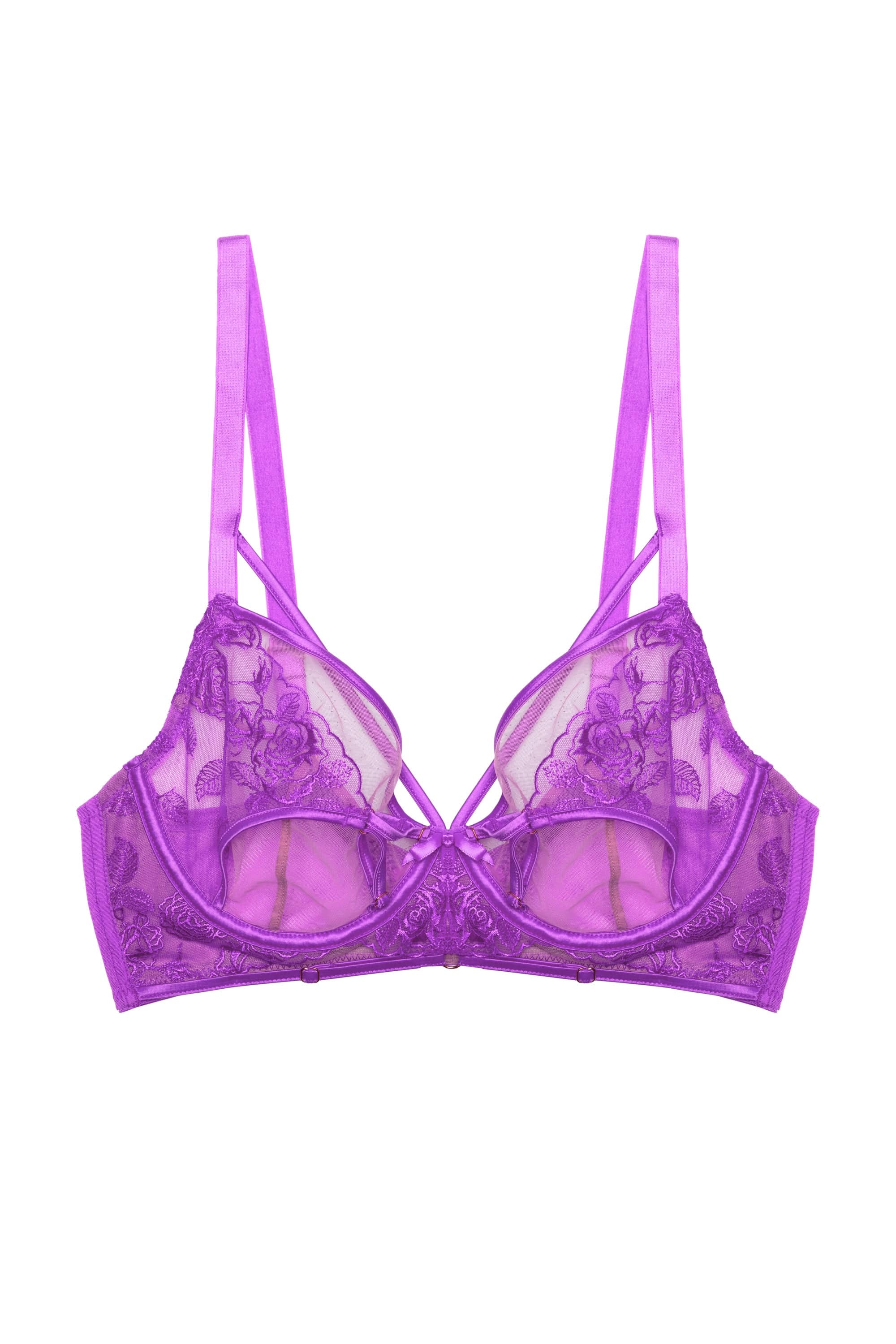 Rosanna Purple Long Line Plunge Bra - Image 7