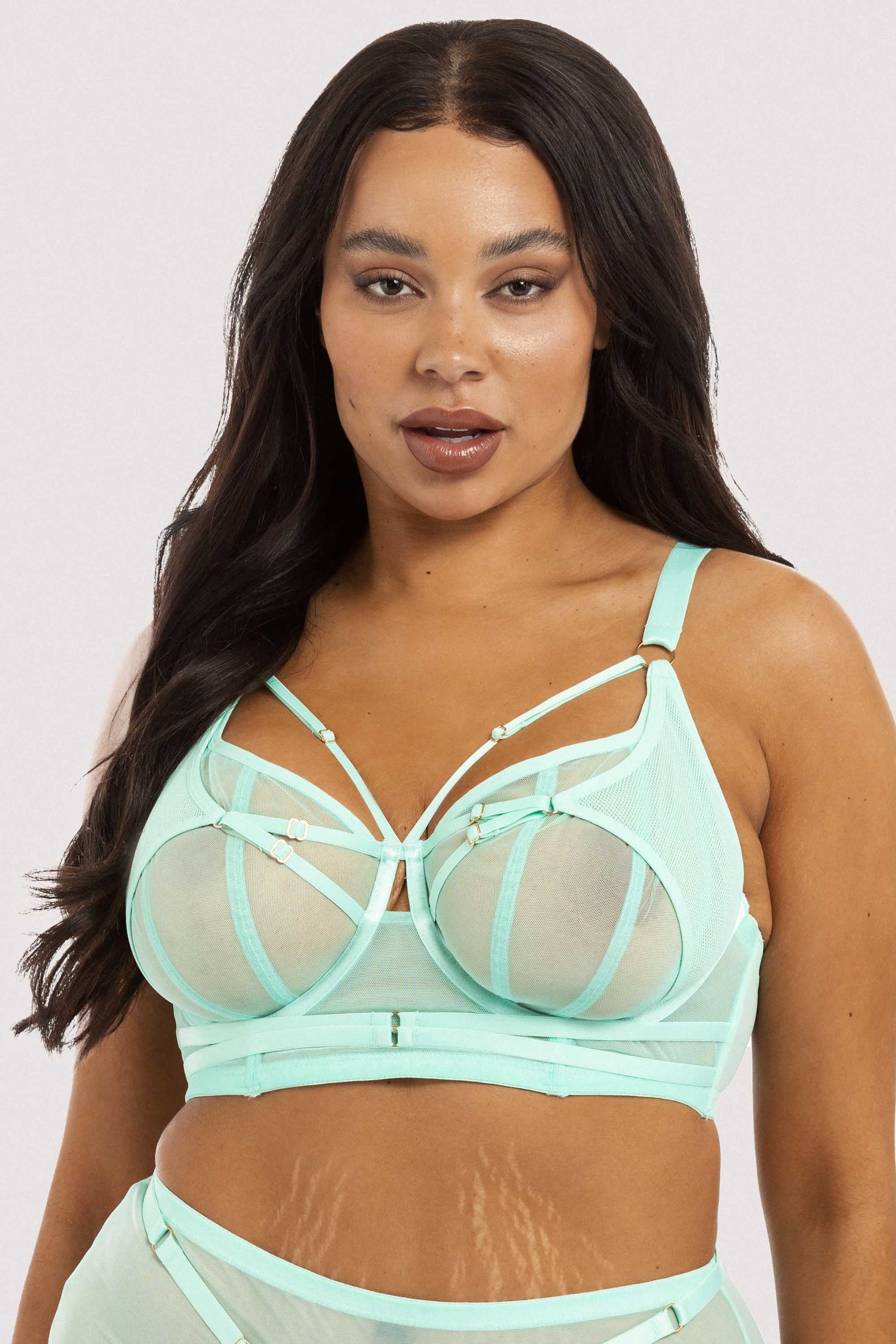 Eddie Aqua Crossover Wrap Bra - Image 8