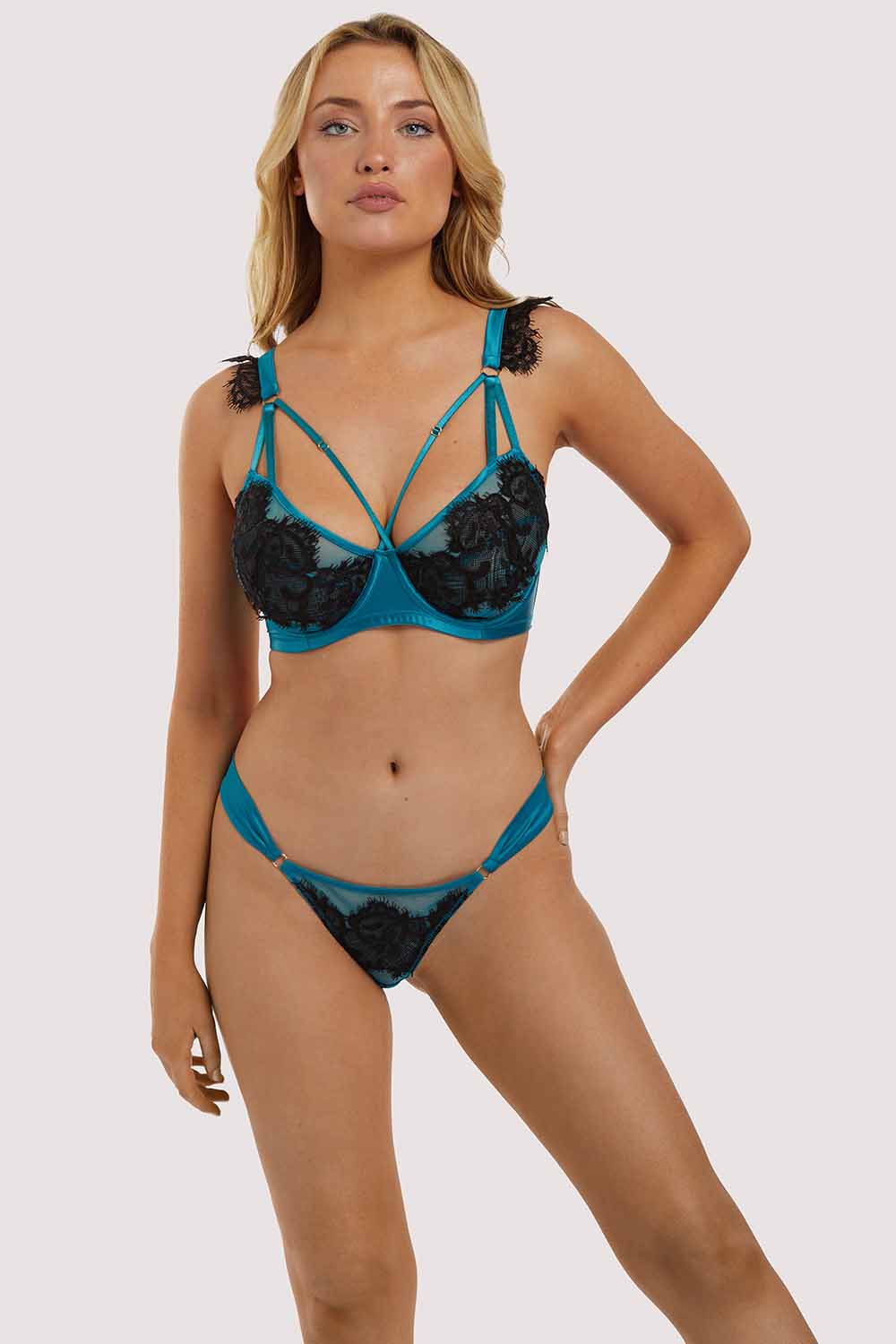 Anneliese Teal Balcony Bra - Image 4