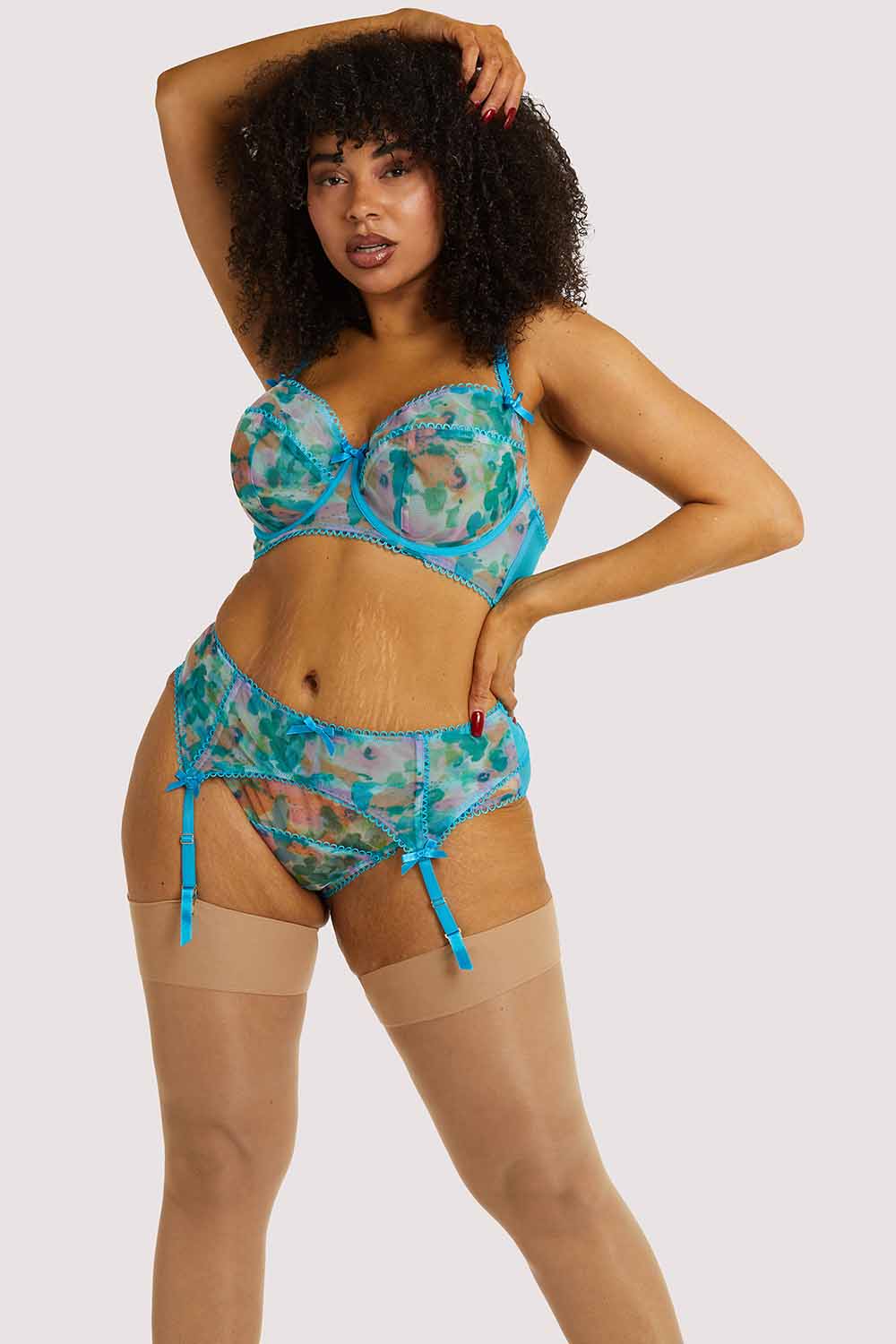 Joey Blue Watercolour Bra - Image 17
