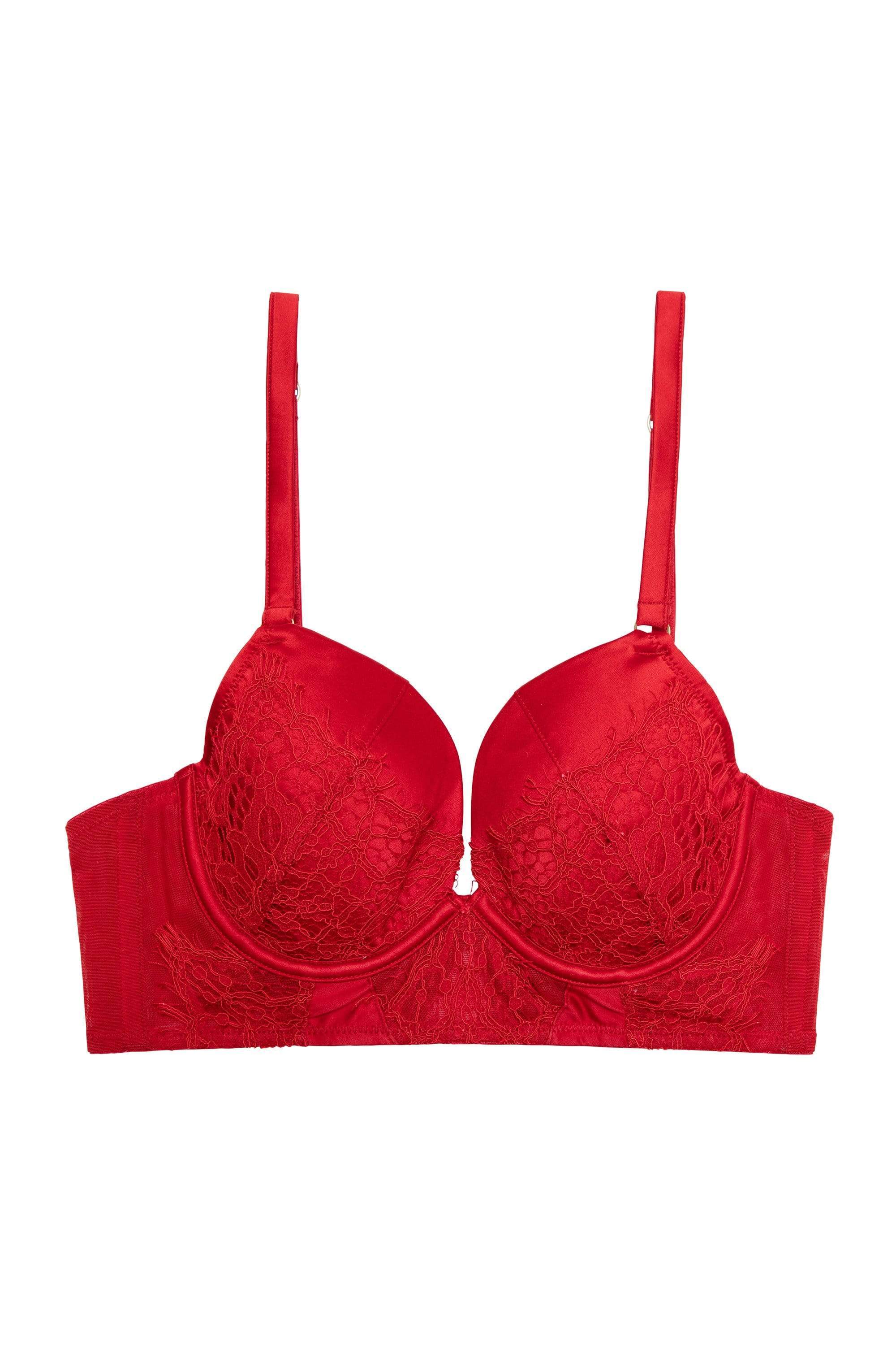 Melina Red Longline Plunge Bra - Image 10