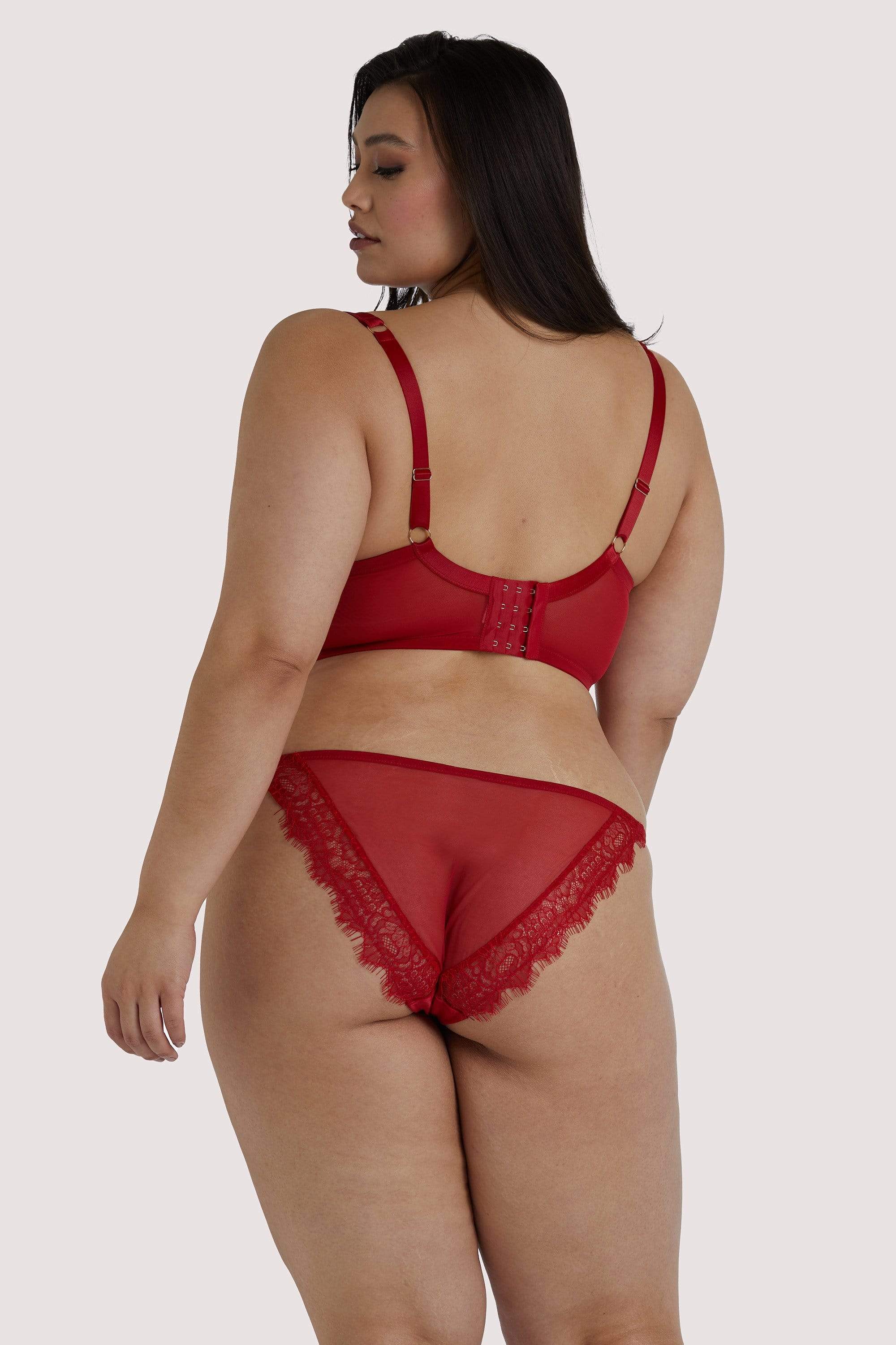 Melina Red Longline Plunge Bra - Image 15