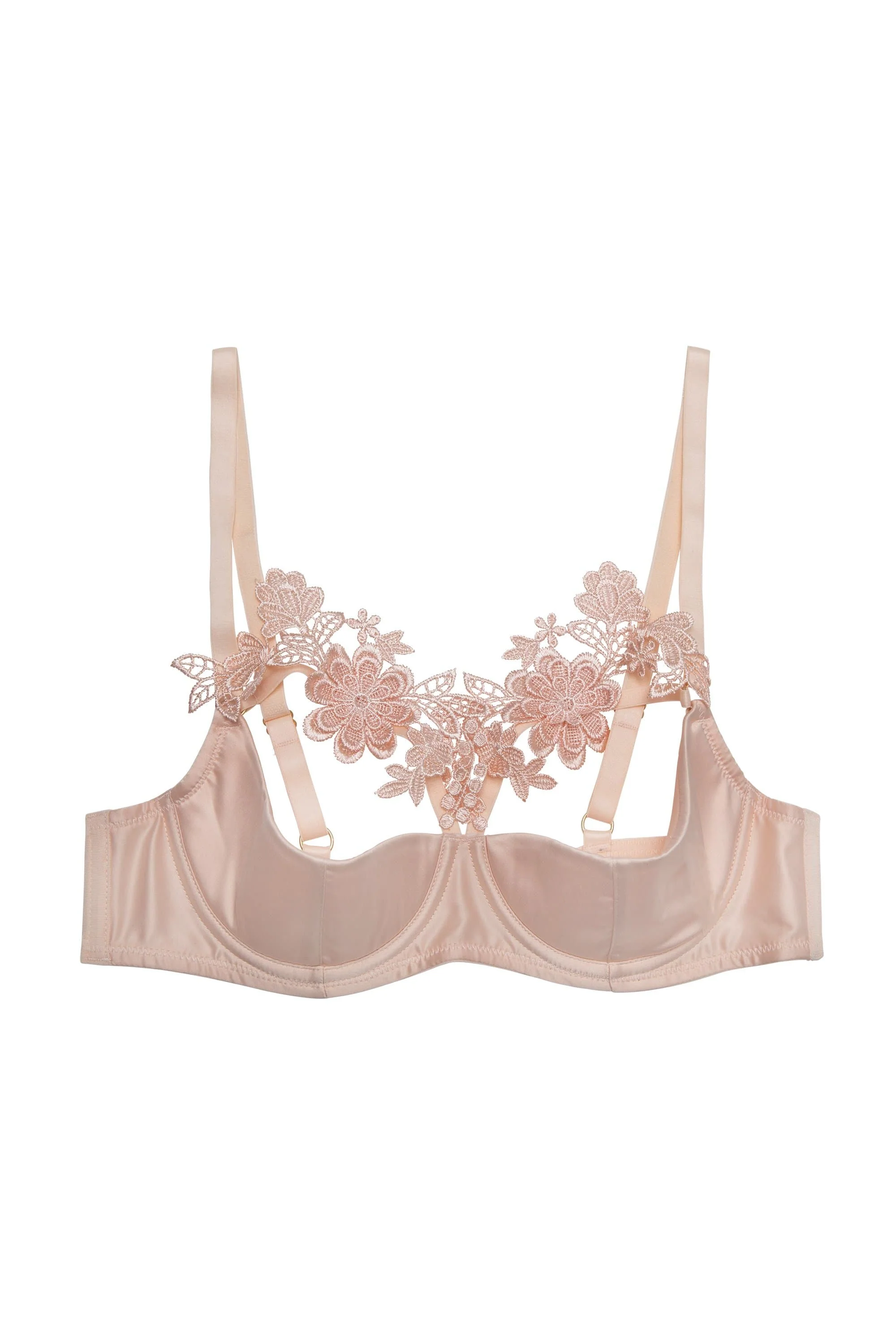 Virginia Peach Guipure Quarter Cup Bra - Image 10