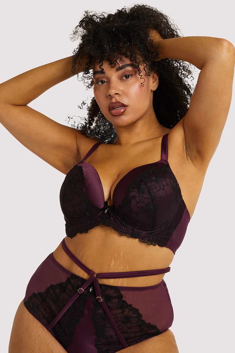 Muriel Purple Plunge Bra - Image 11