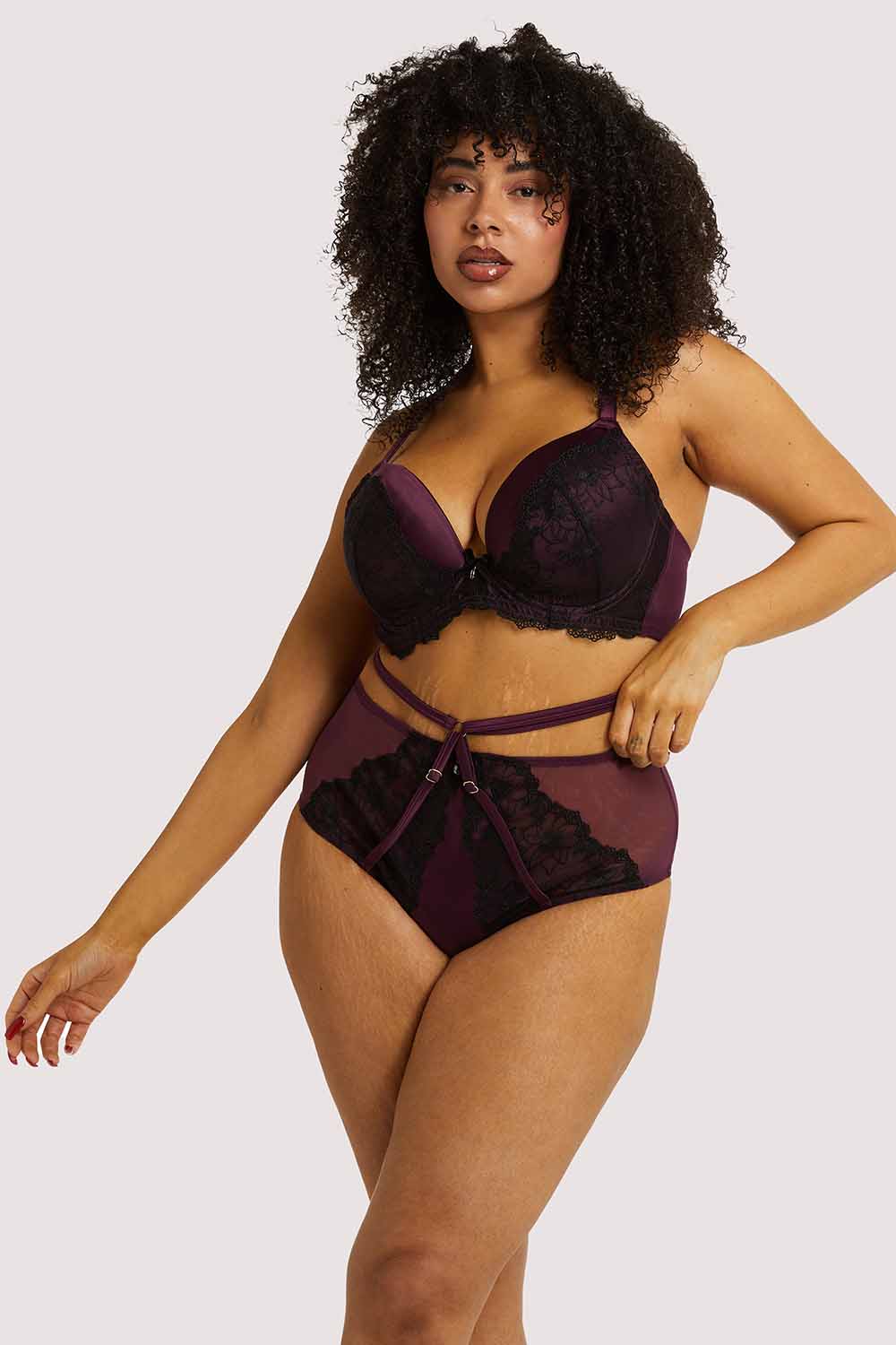 Muriel Purple Plunge Bra - Image 13