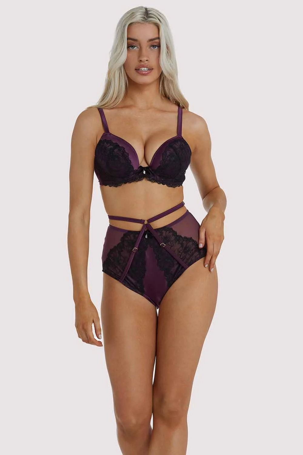 Muriel Purple Plunge Bra - Image 3