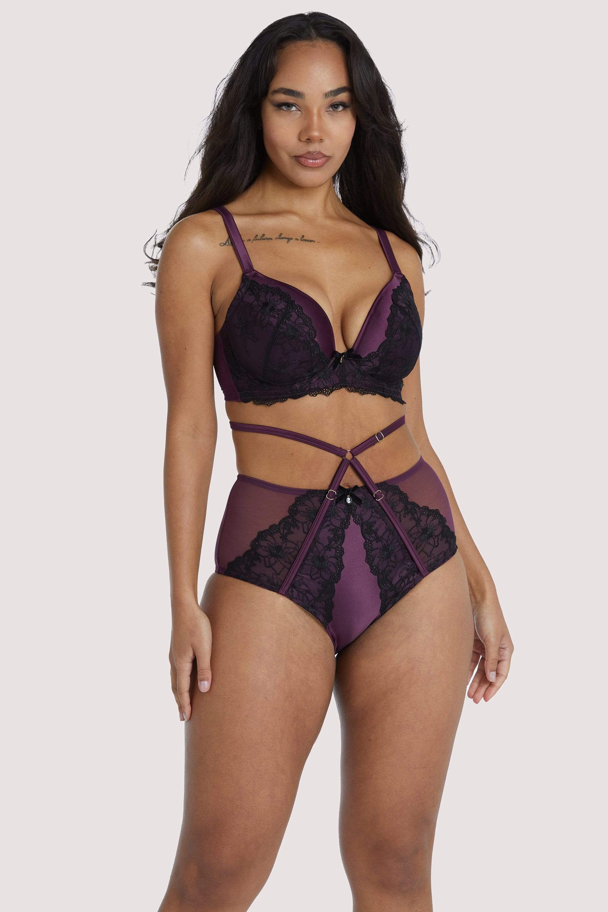 Muriel Purple Plunge Bra - Image 7