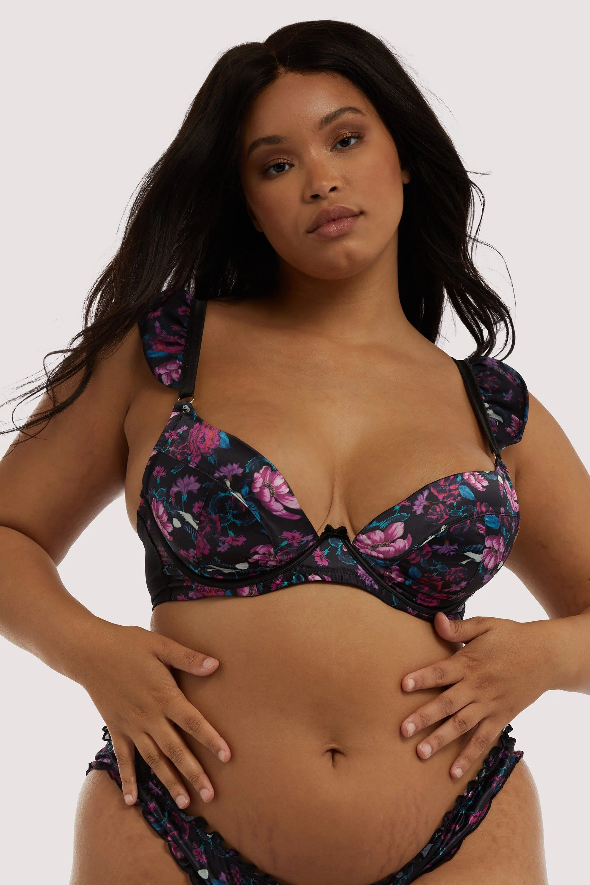 Noriko Crane Print Plunge Bra - Image 5