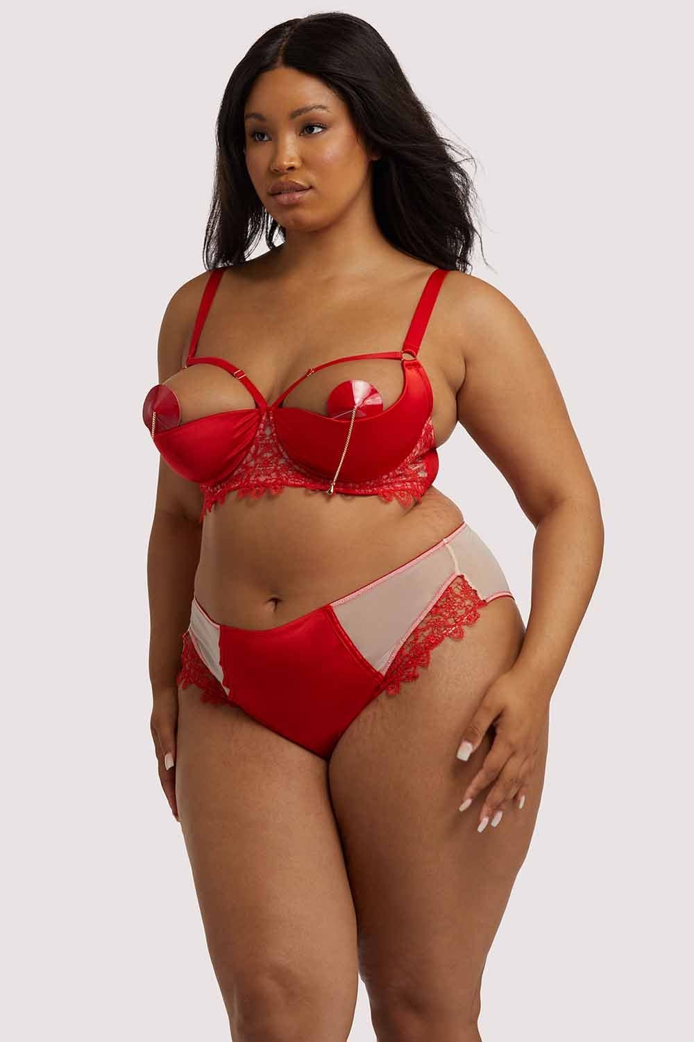 Anaise Red Quarter Cup Bra - Image 13