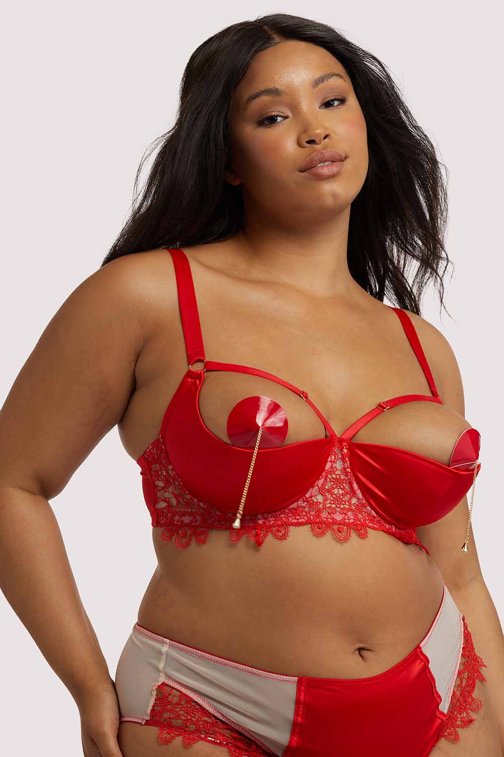 Anaise Red Quarter Cup Bra - Image 3