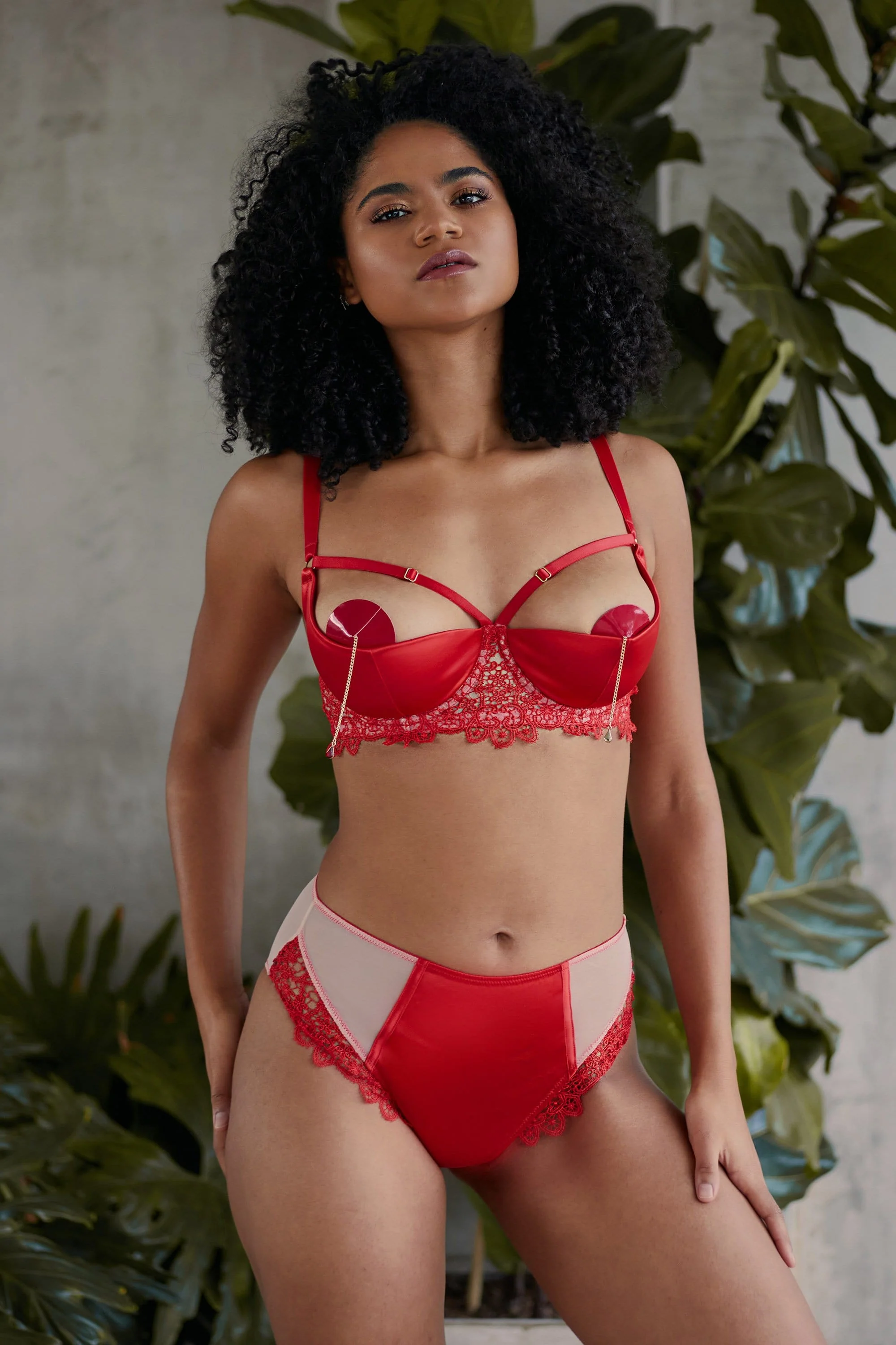 Anaise Red Quarter Cup Bra - Image 5