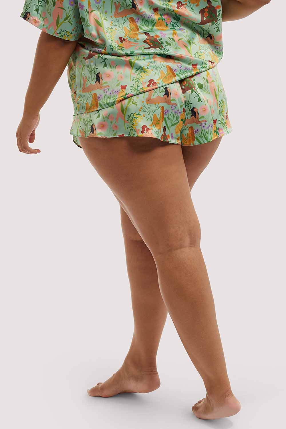 Bodil Jane Recycled Nudes & Flowers Satin Short - Image 5