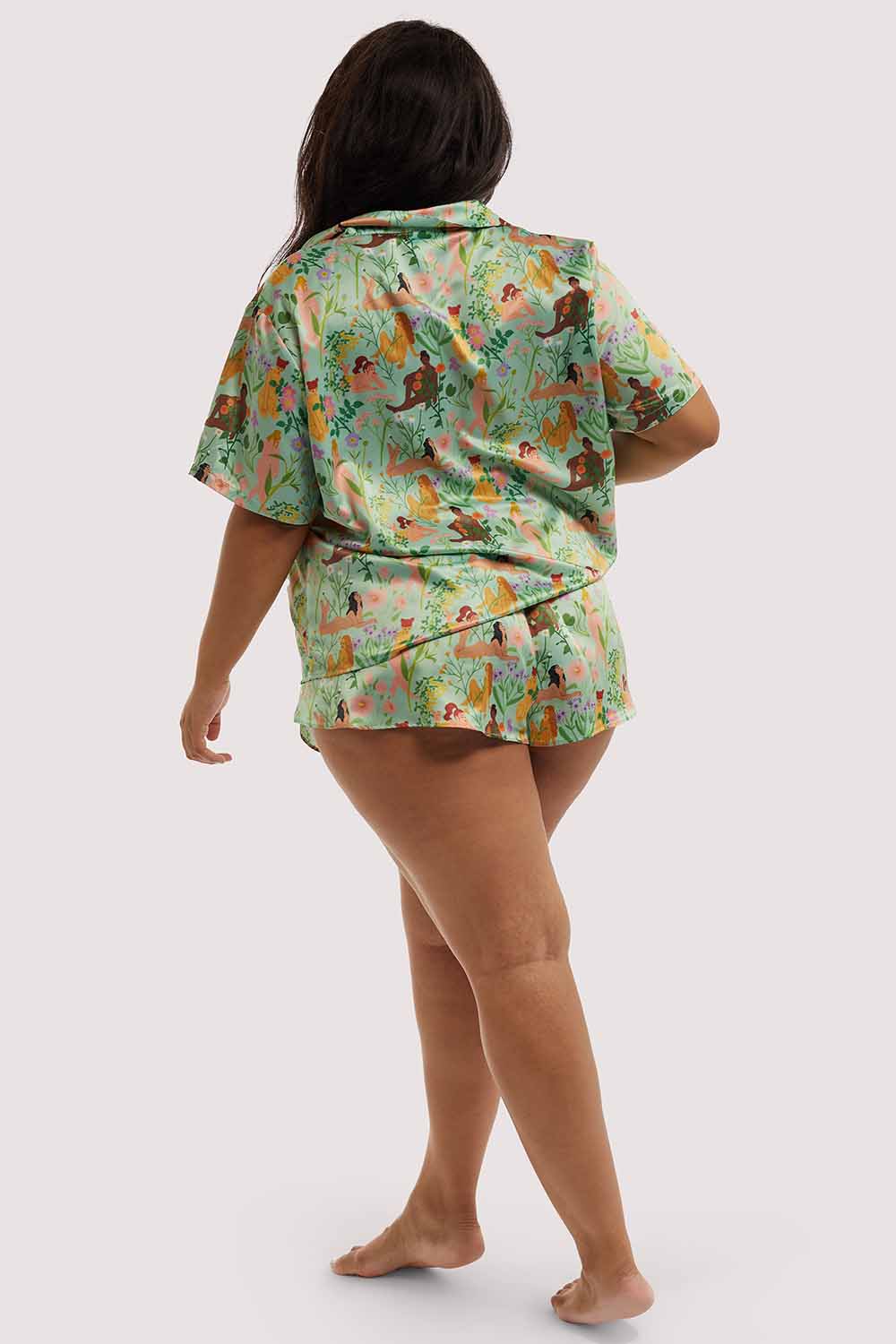 Bodil Jane Recycled Nudes & Flowers Satin Short - Image 7