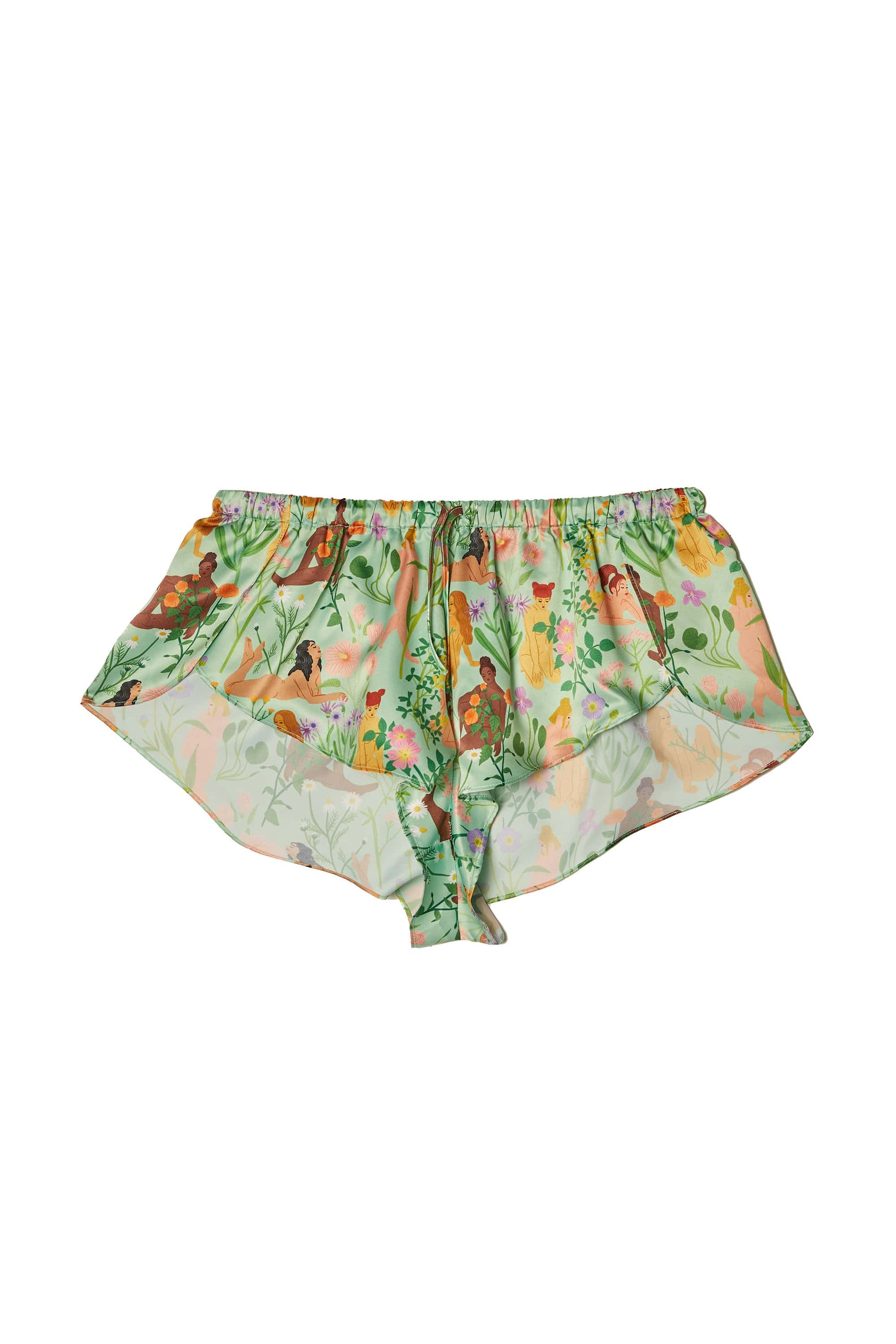 Bodil Jane Recycled Nudes & Flowers Satin Short - Image 8