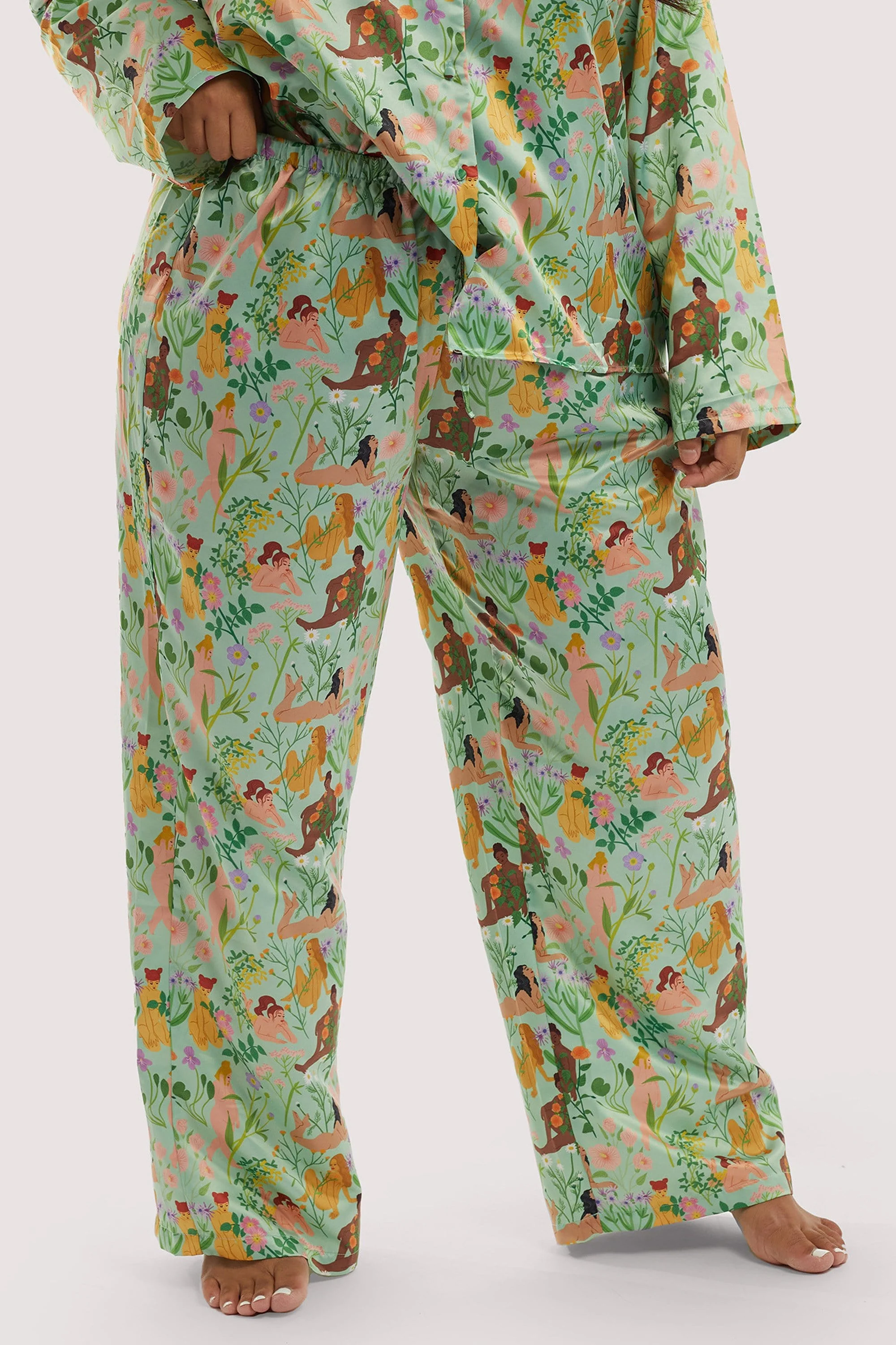 Bodil Jane Recycled Nudes & Flowers Trousers - Image 3