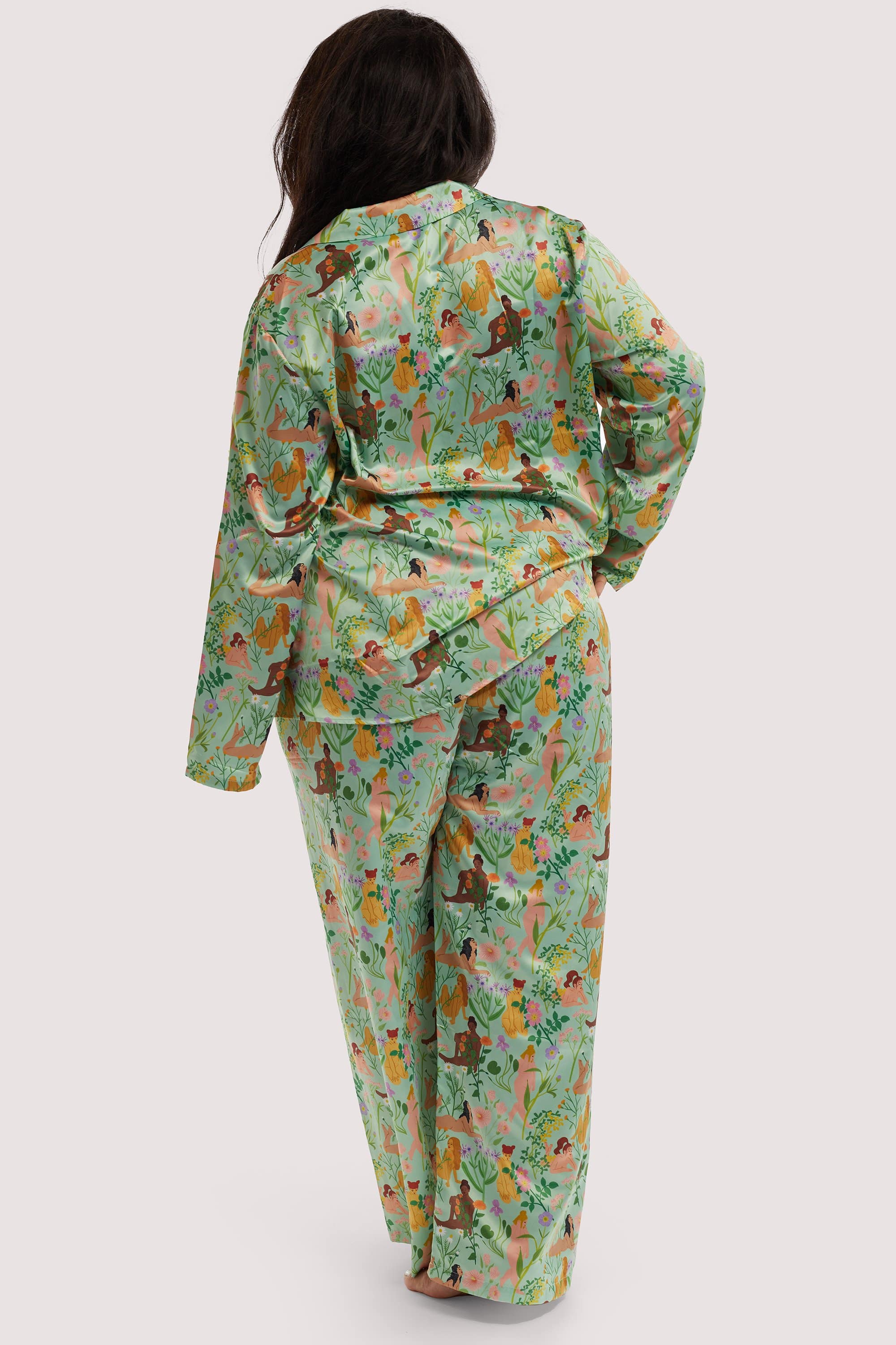 Bodil Jane Recycled Nudes & Flowers Trousers - Image 4