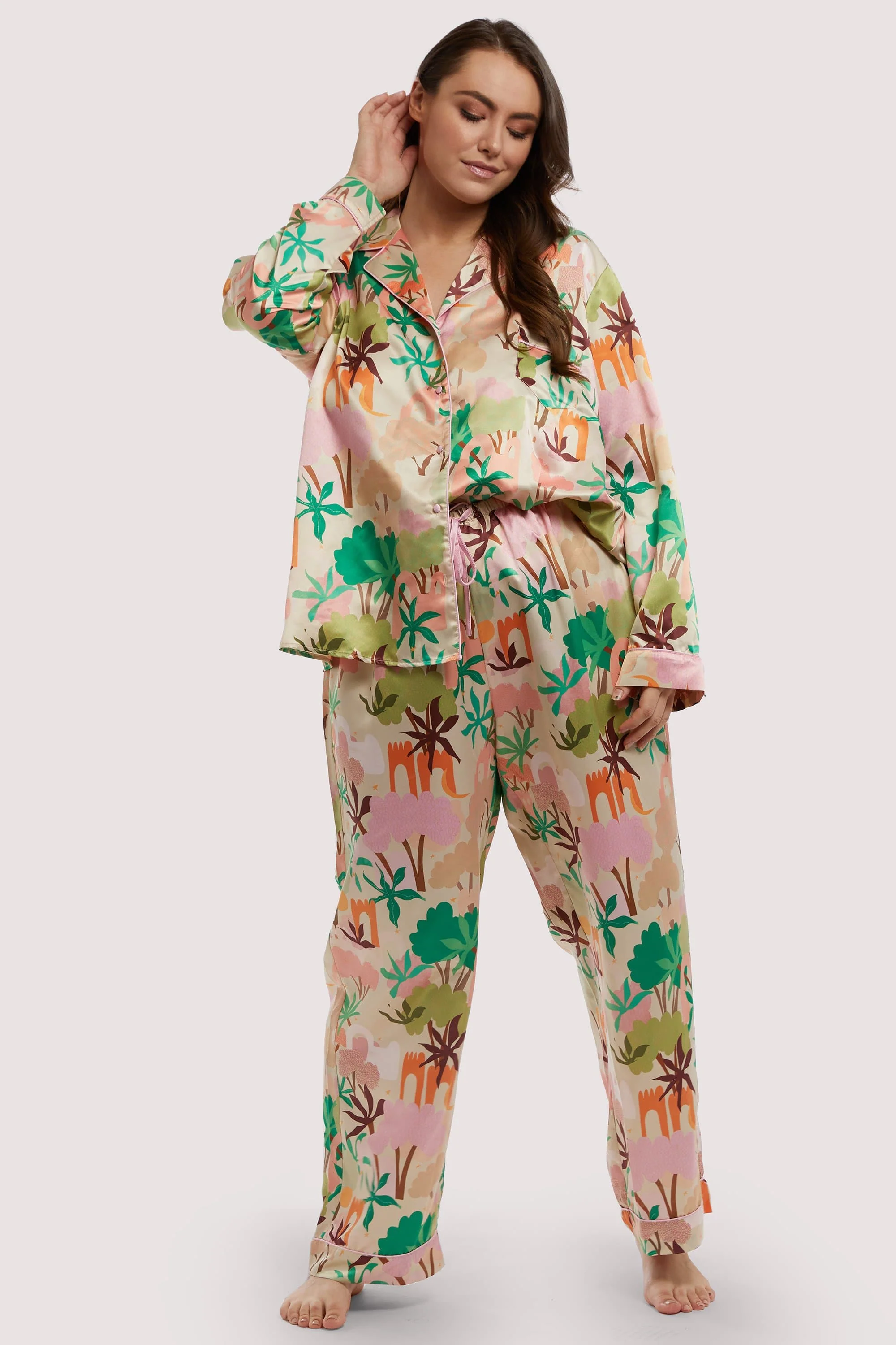Alja Horvat Recycled Abstract Satin Trousers - Image 3