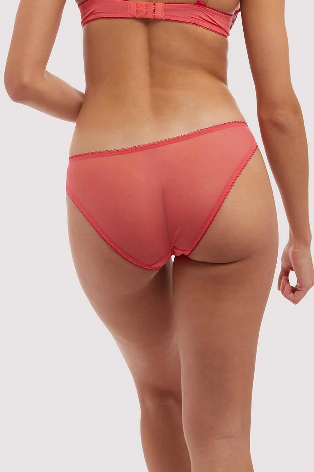 Cherry Embroidery Coral Brief - Image 2