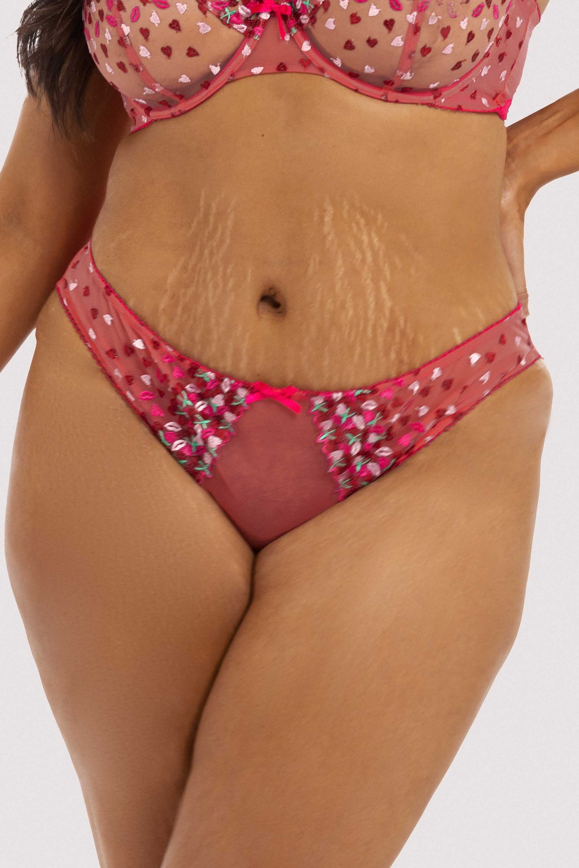 Cherry Embroidery Coral Brief - Image 6