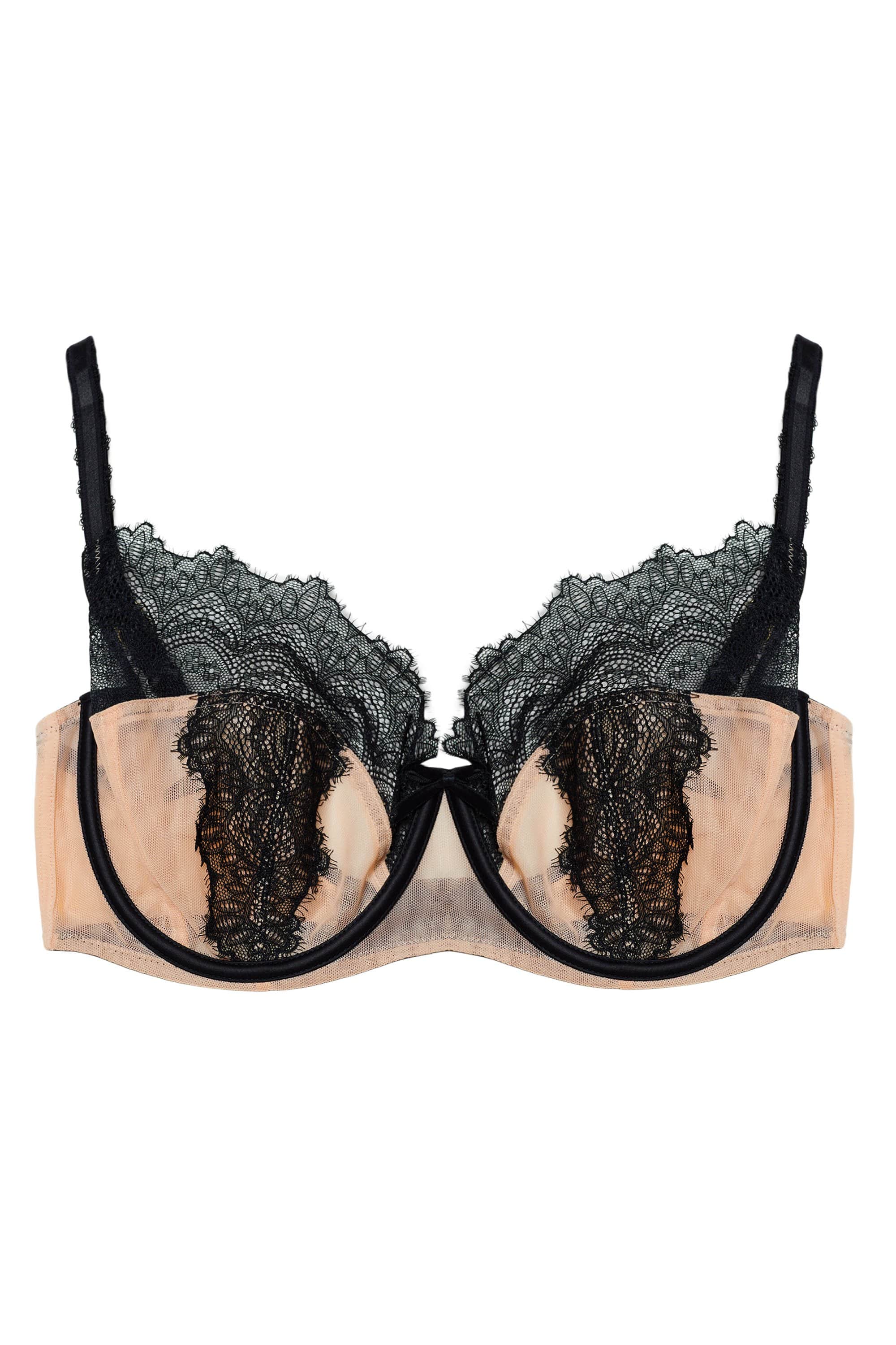 Rosalyn Black and Blush Balcony Bra - Image 15