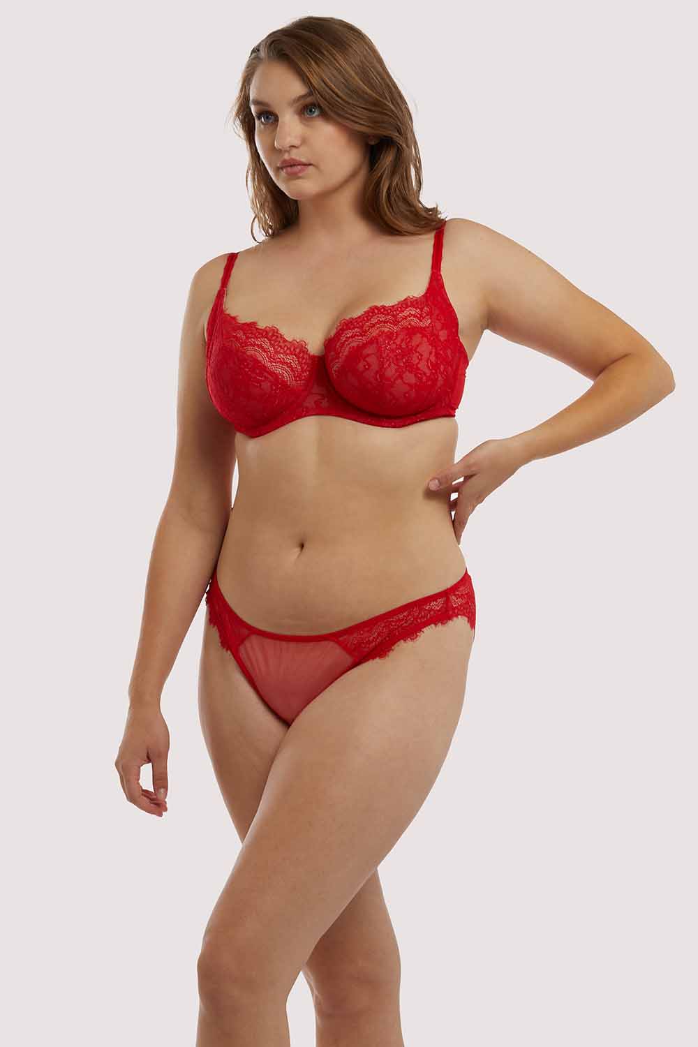 Rosalyn Red Balcony Bra - Image 11