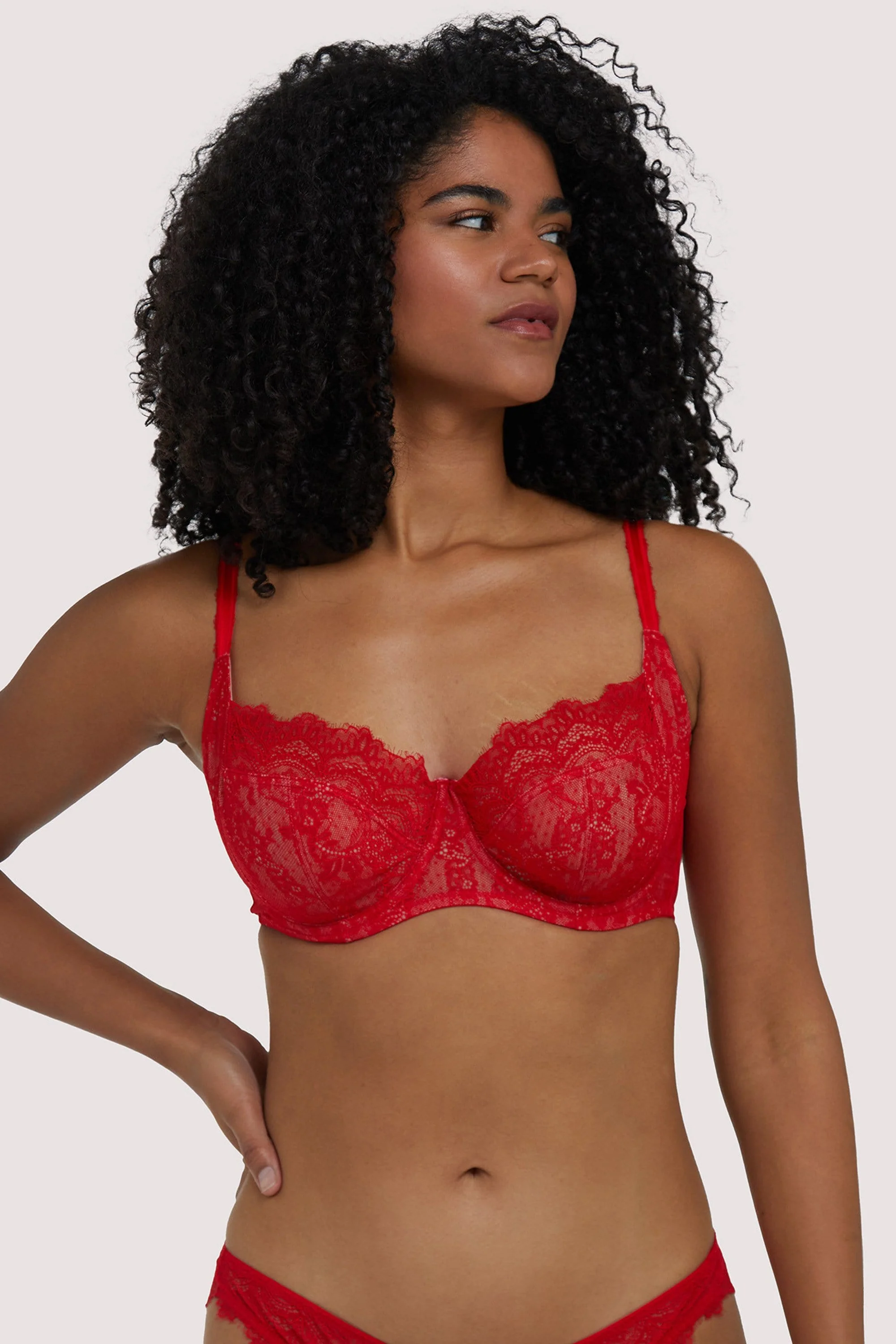 Rosalyn Red Balcony Bra - Image 3