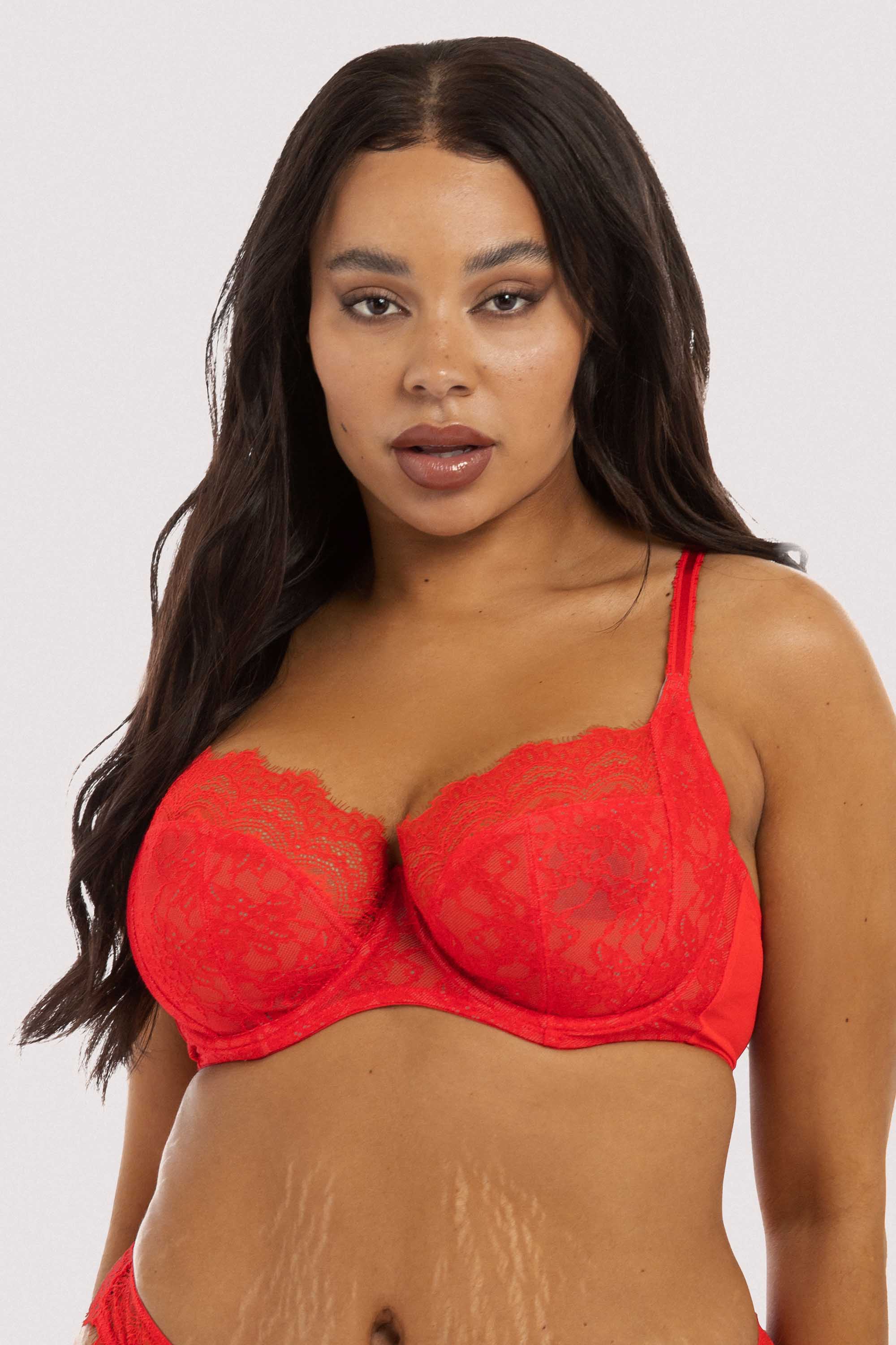 Rosalyn Red Balcony Bra - Image 4