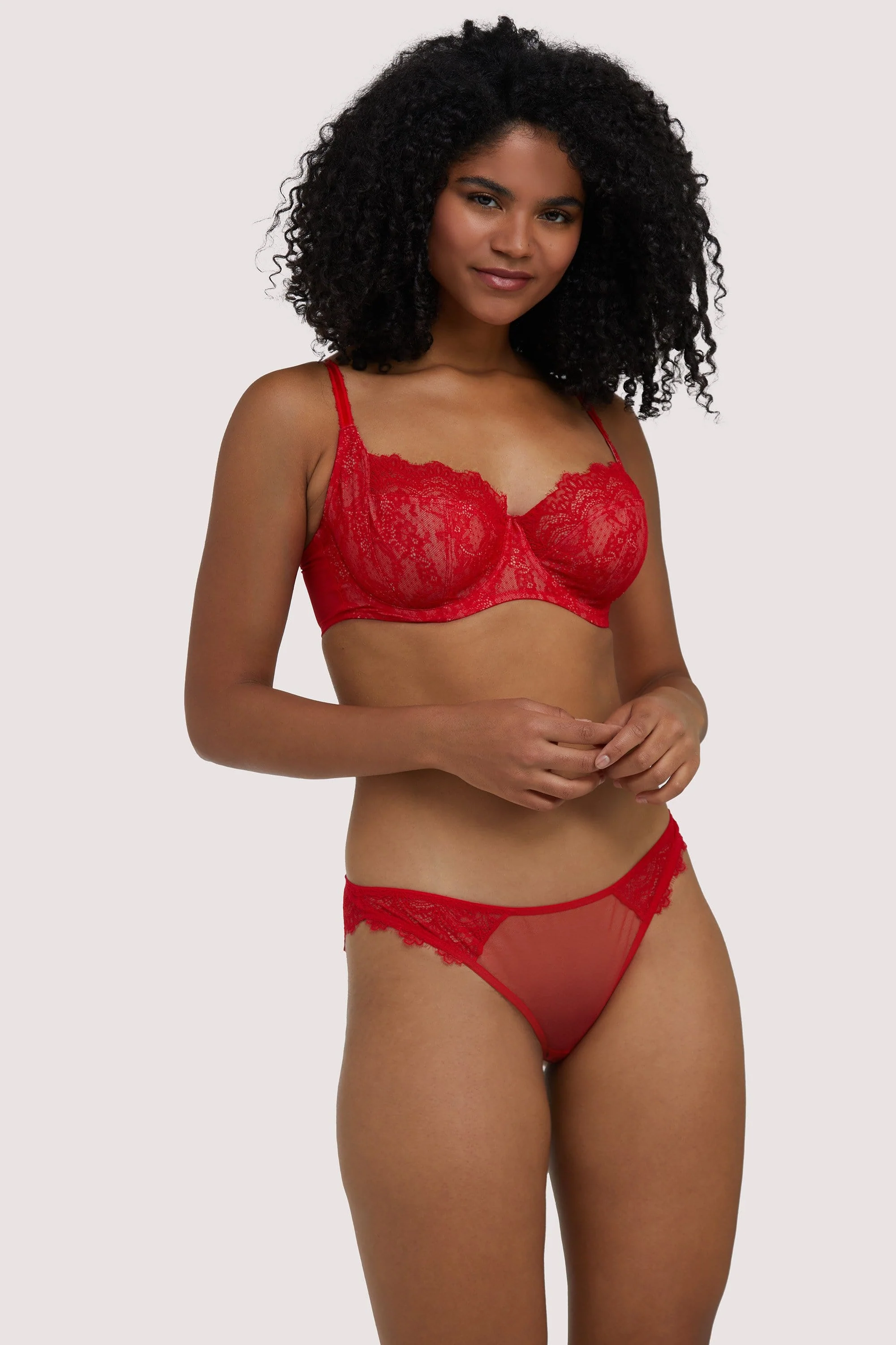 Rosalyn Red Balcony Bra - Image 6