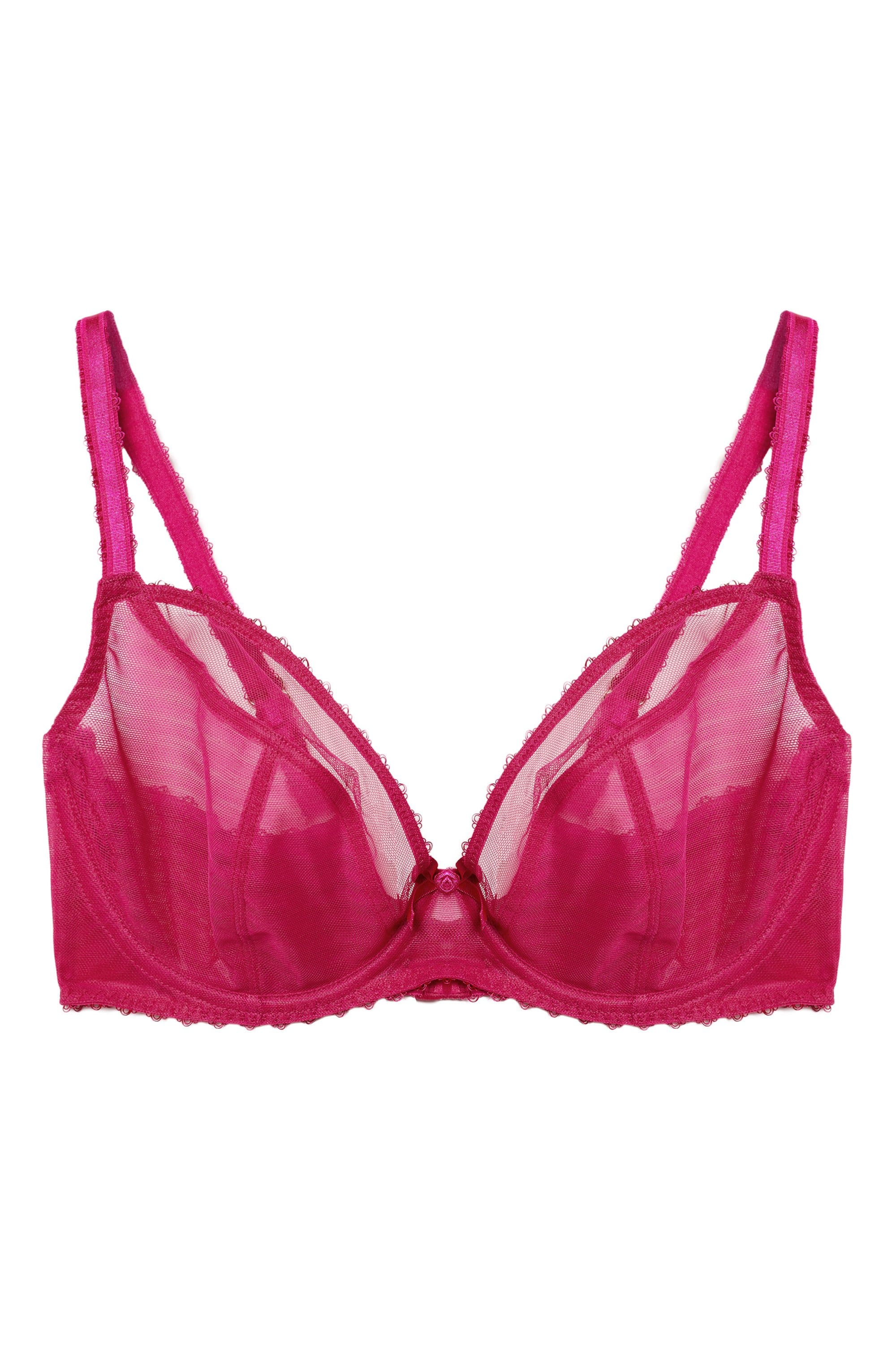 Grace Hot Pink Mesh Bra - Image 8