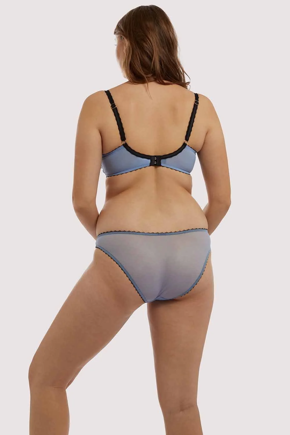 Grace Lavender Mesh Plunge Bra - Image 17