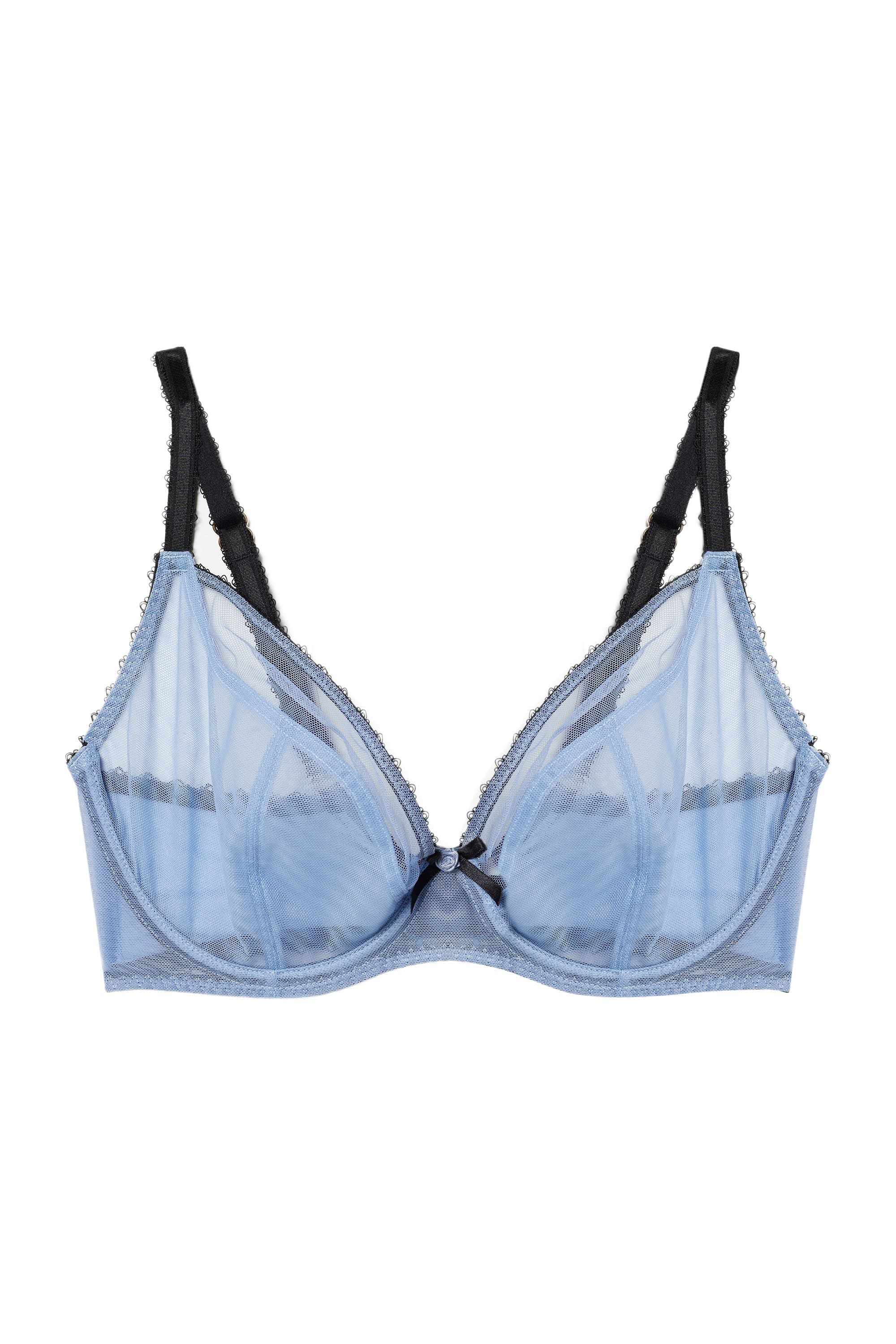 Grace Lavender Mesh Plunge Bra - Image 19