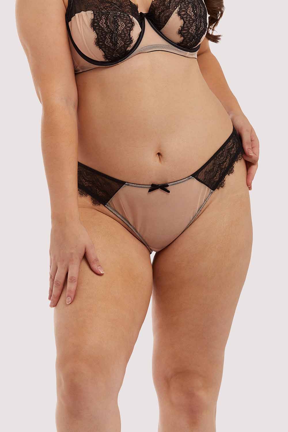 Rosalyn Black and Blush Brazillian Brief - Image 3