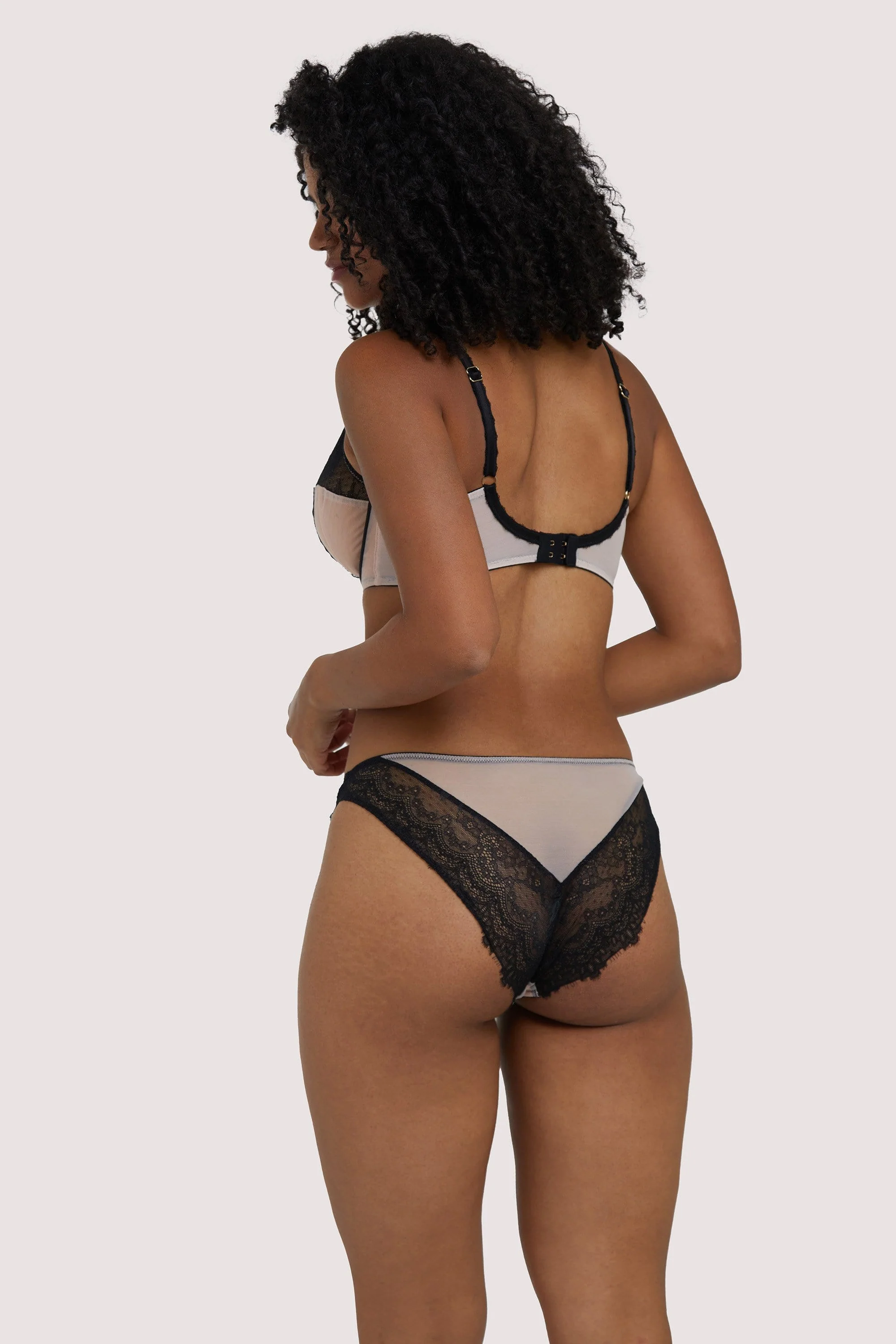 Rosalyn Black and Blush Brazillian Brief - Image 9