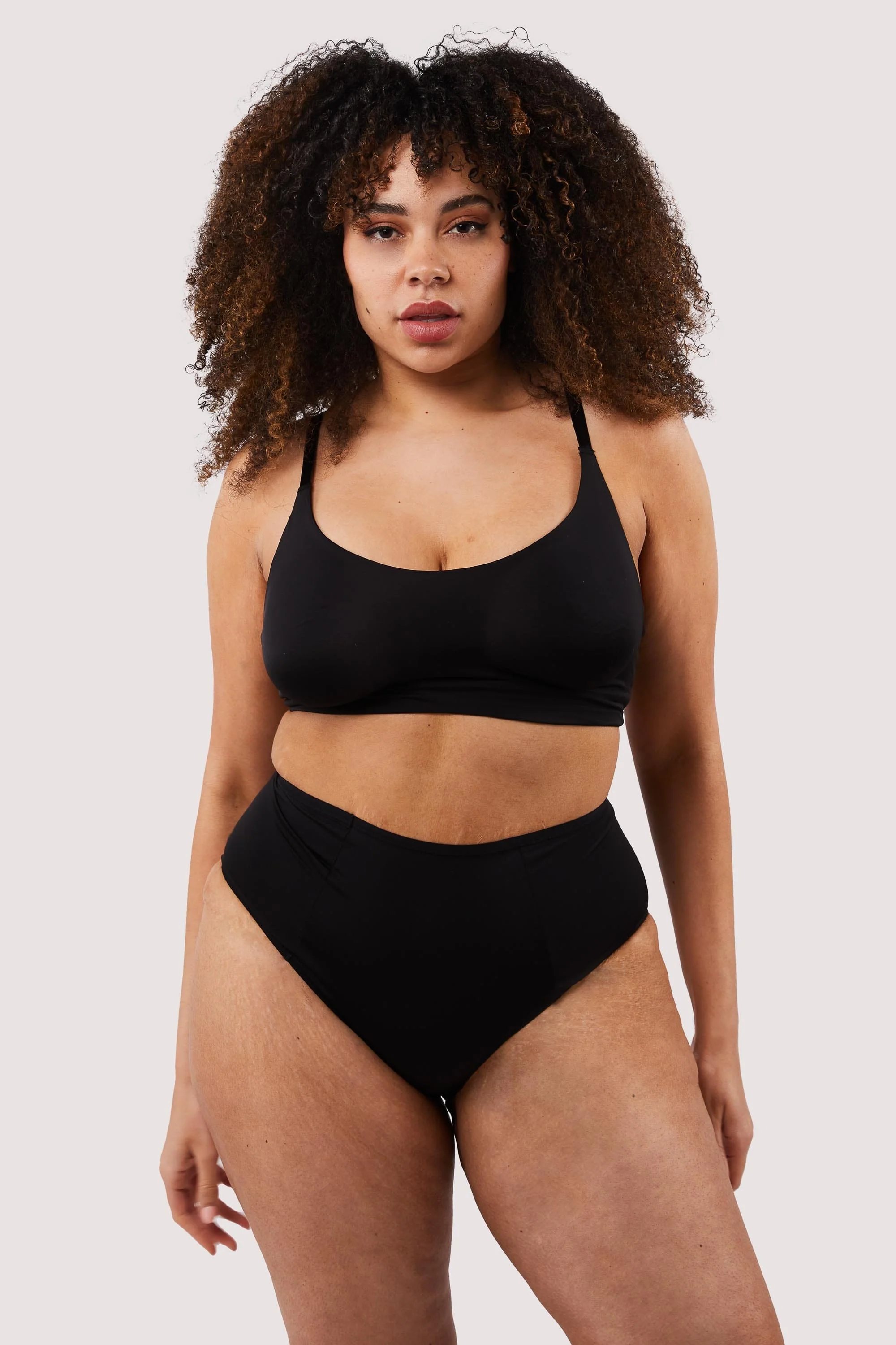 Second Skin Black Recycled Crop Top Bra - Image 6