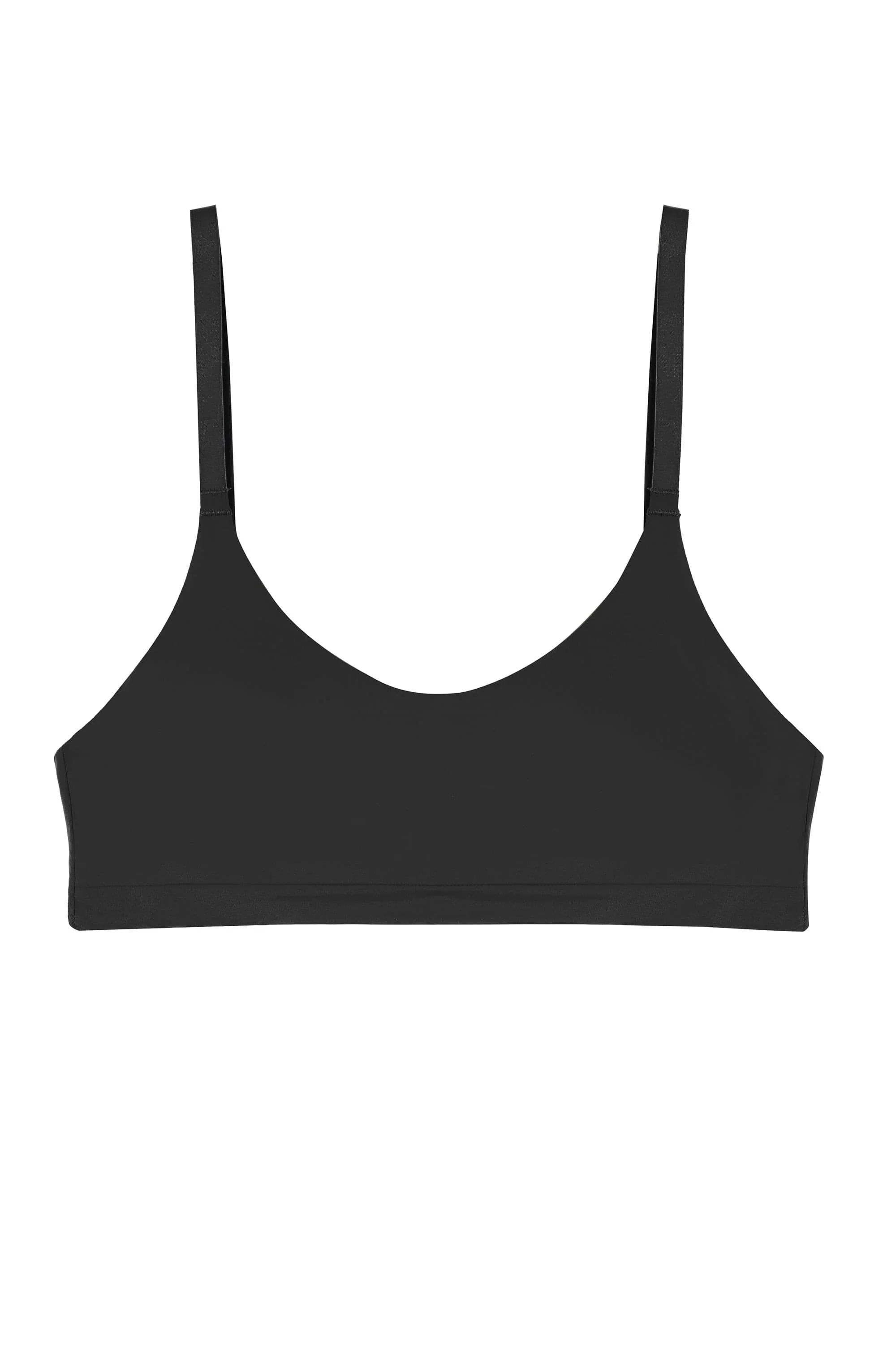 Second Skin Black Recycled Crop Top Bra - Image 7