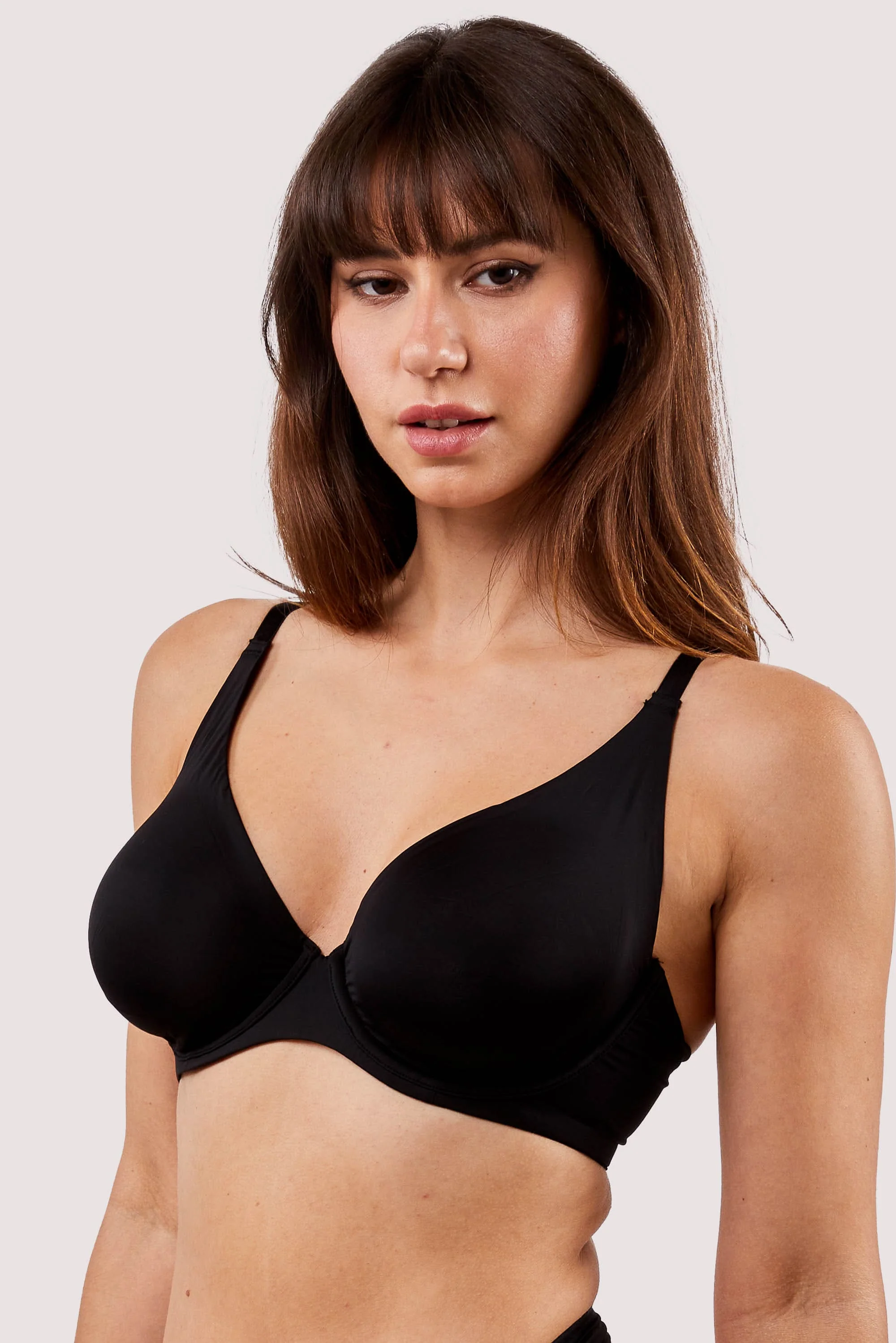 Second Skin Black Recycled Plunge Bra - Image 5