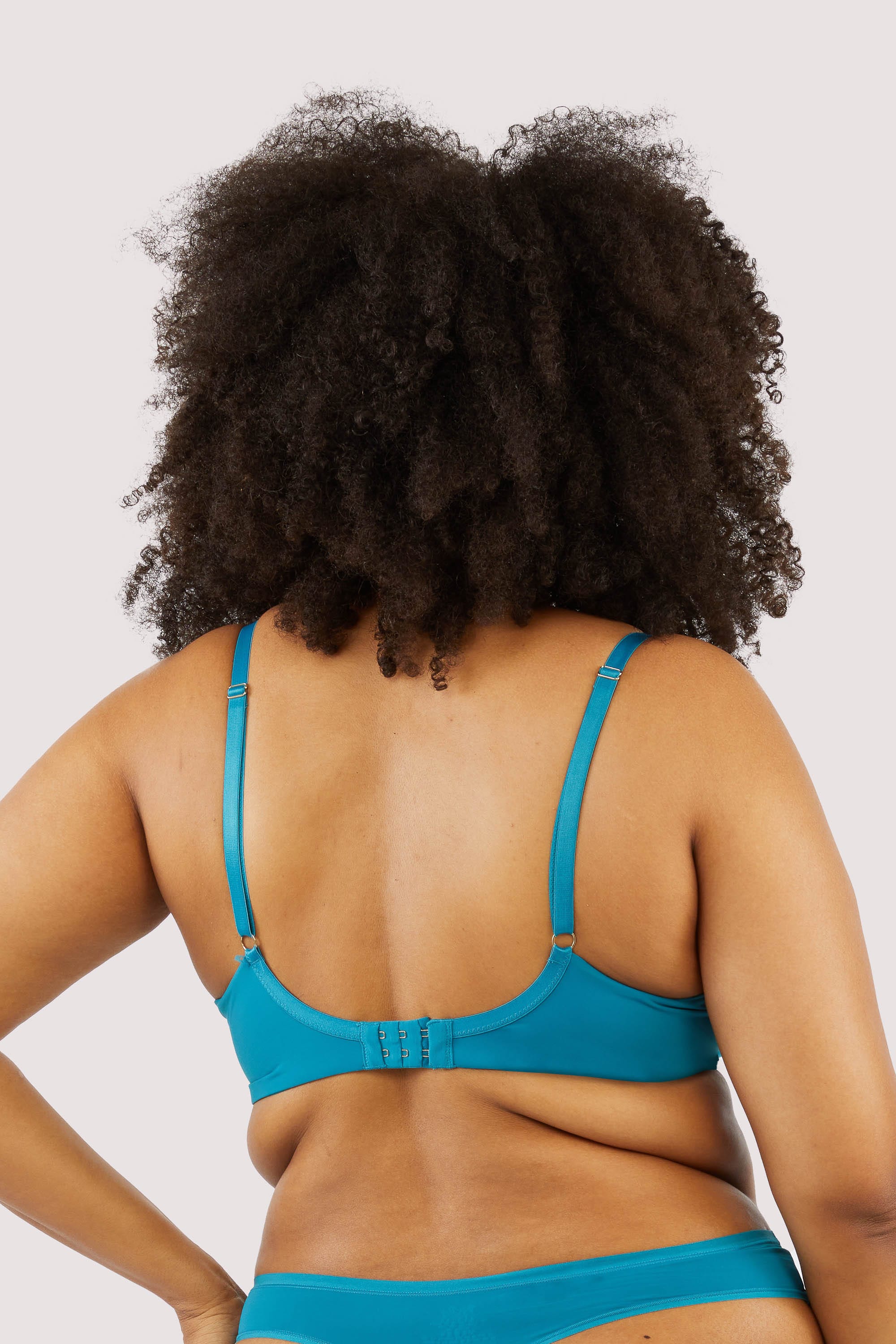 Second Skin Teal Recycled Plunge Bra - Image 7