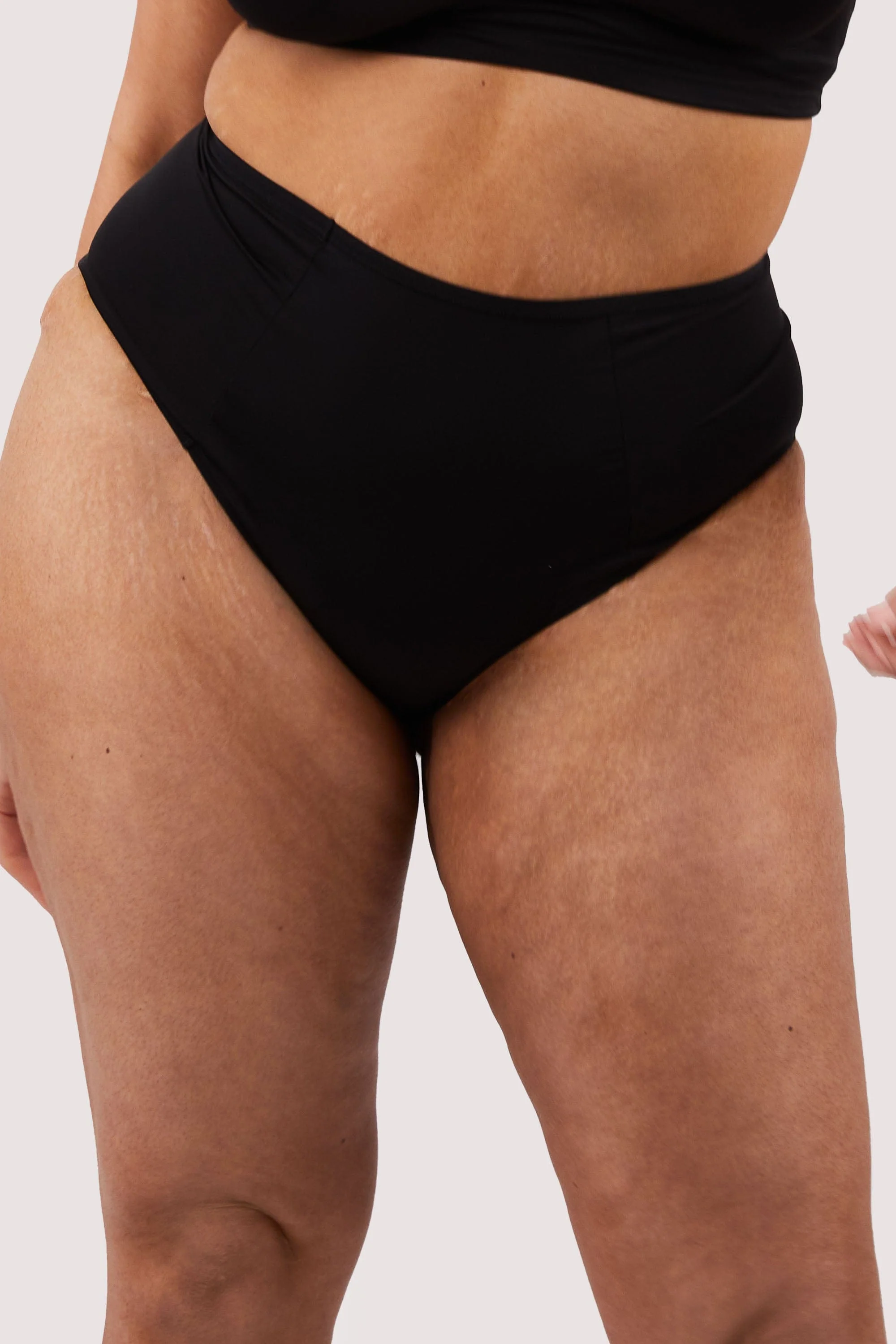 Second Skin Black Recycled Highwaist Brief - Image 4