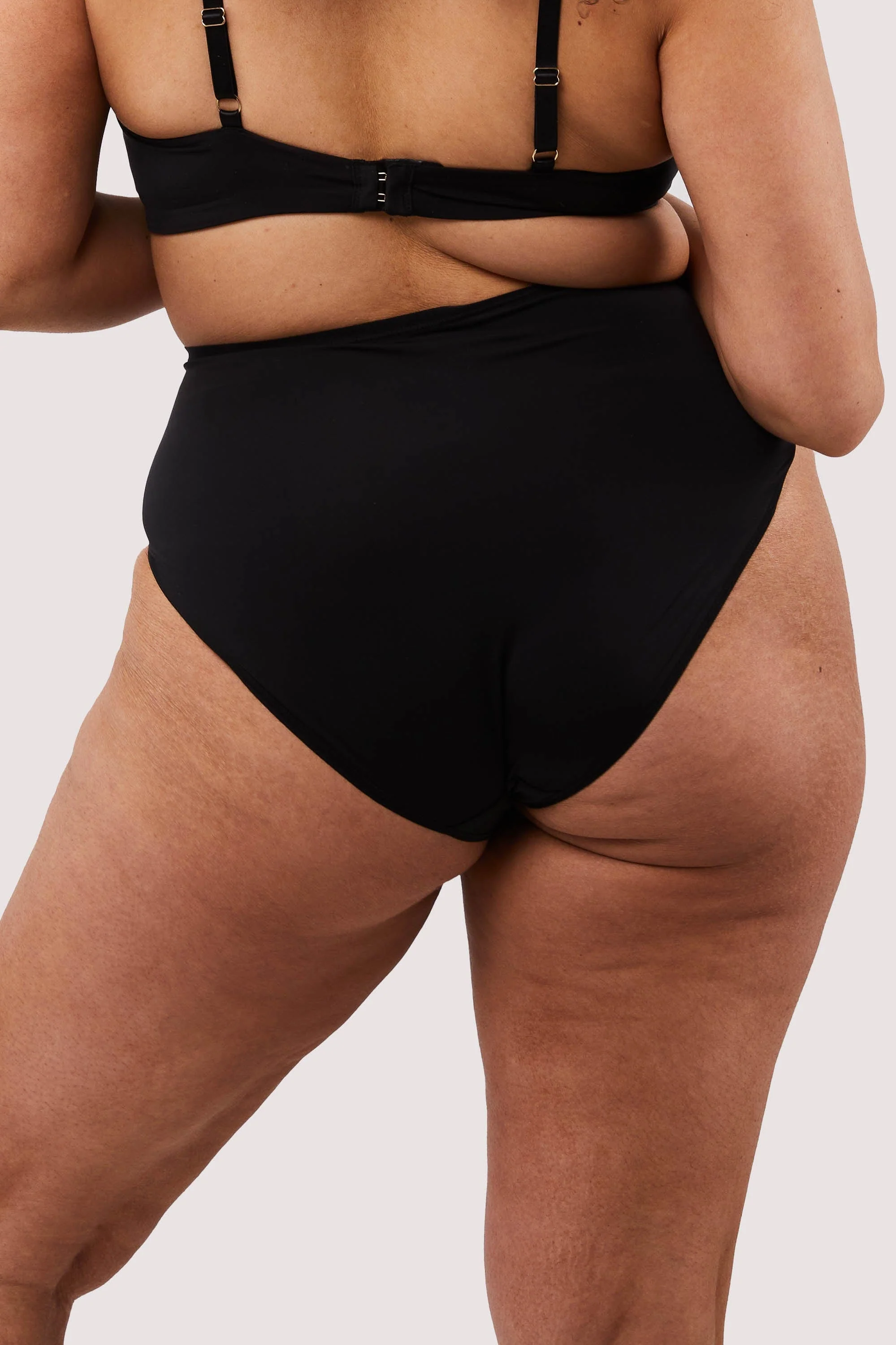 Second Skin Black Recycled Highwaist Brief - Image 5
