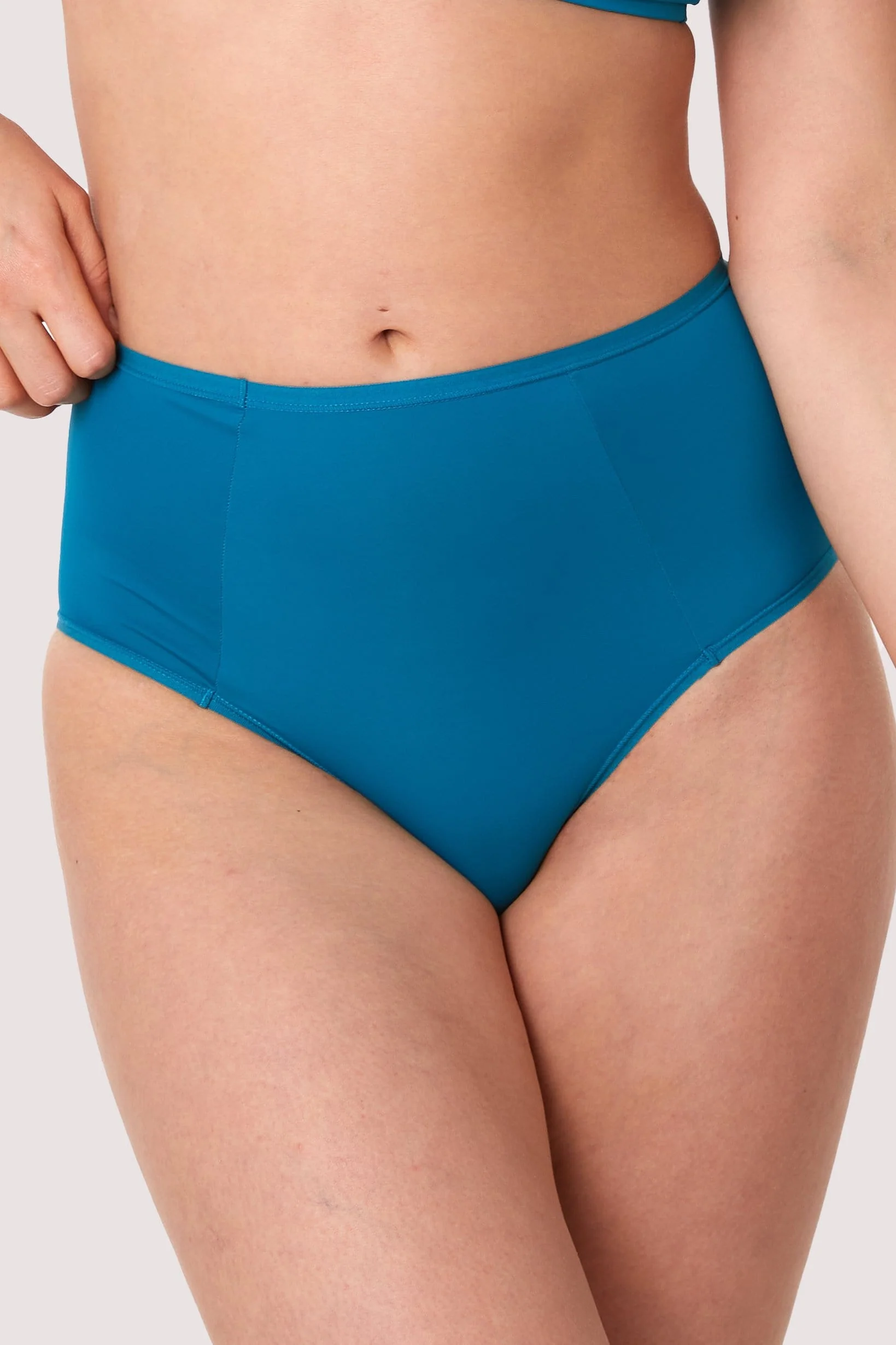 Second Skin Teal Recycled Highwaist Brief - Image 5