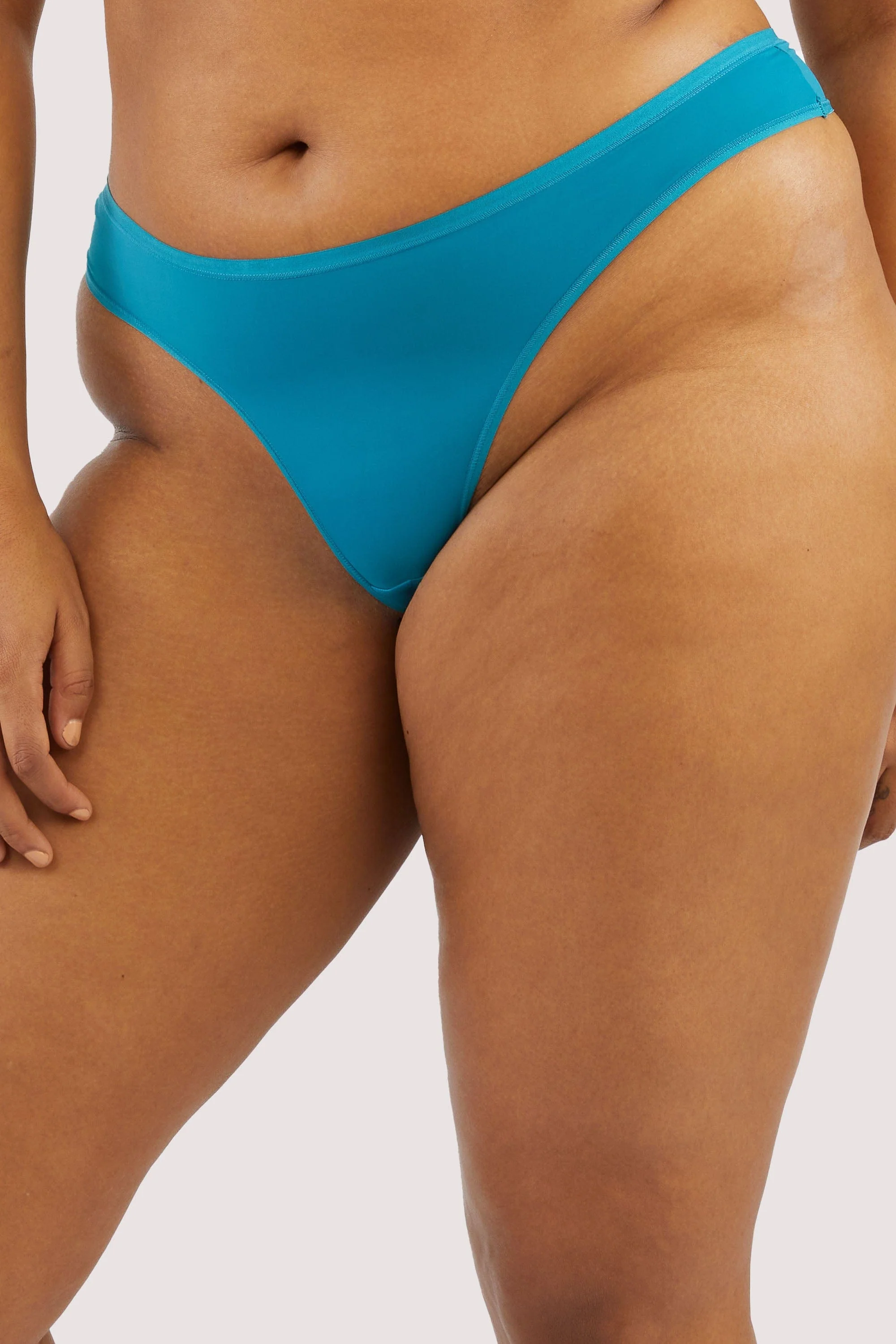 Second Skin Teal Recycled Thong - Image 3
