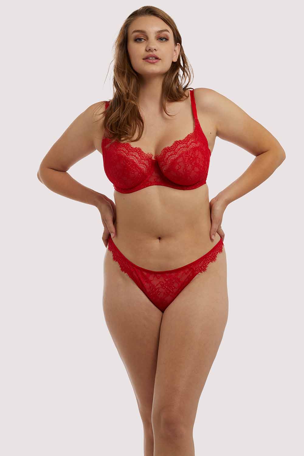 Rosalyn Red Lace Thong - Image 6