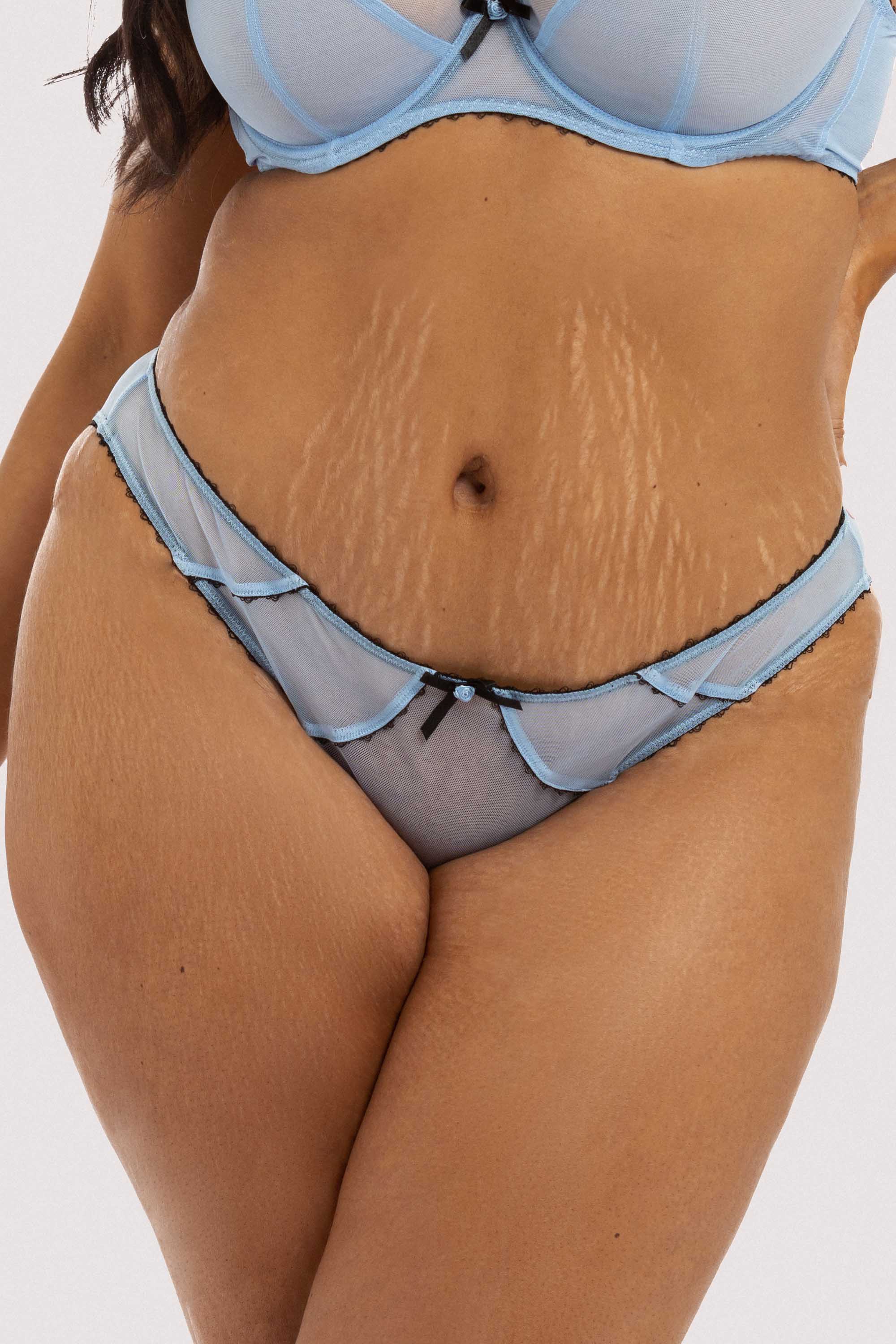 Grace Lavender Mesh Thong - Image 3
