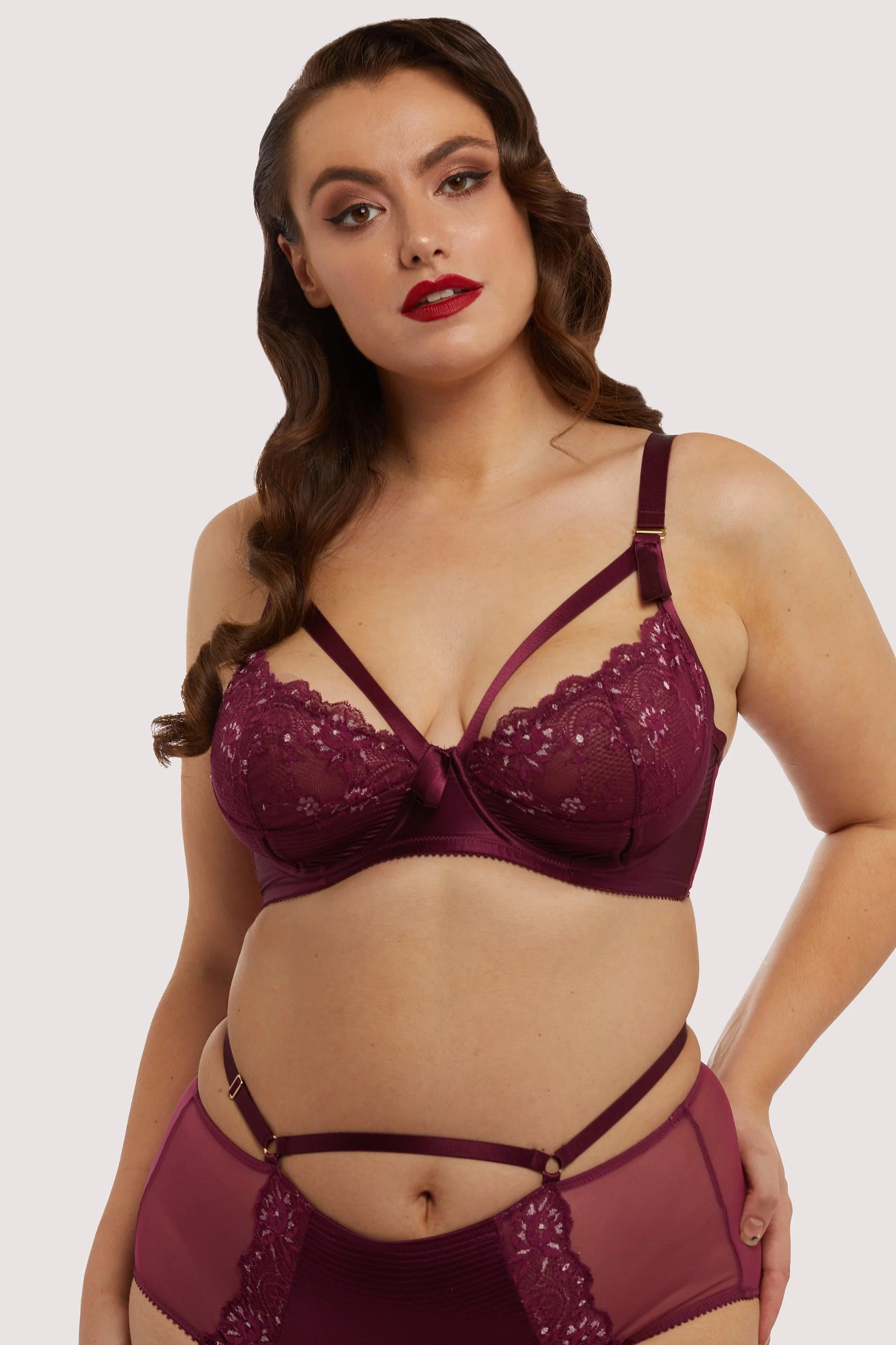 Madame X Dark Cherry Plunge Curve Bra - Image 3